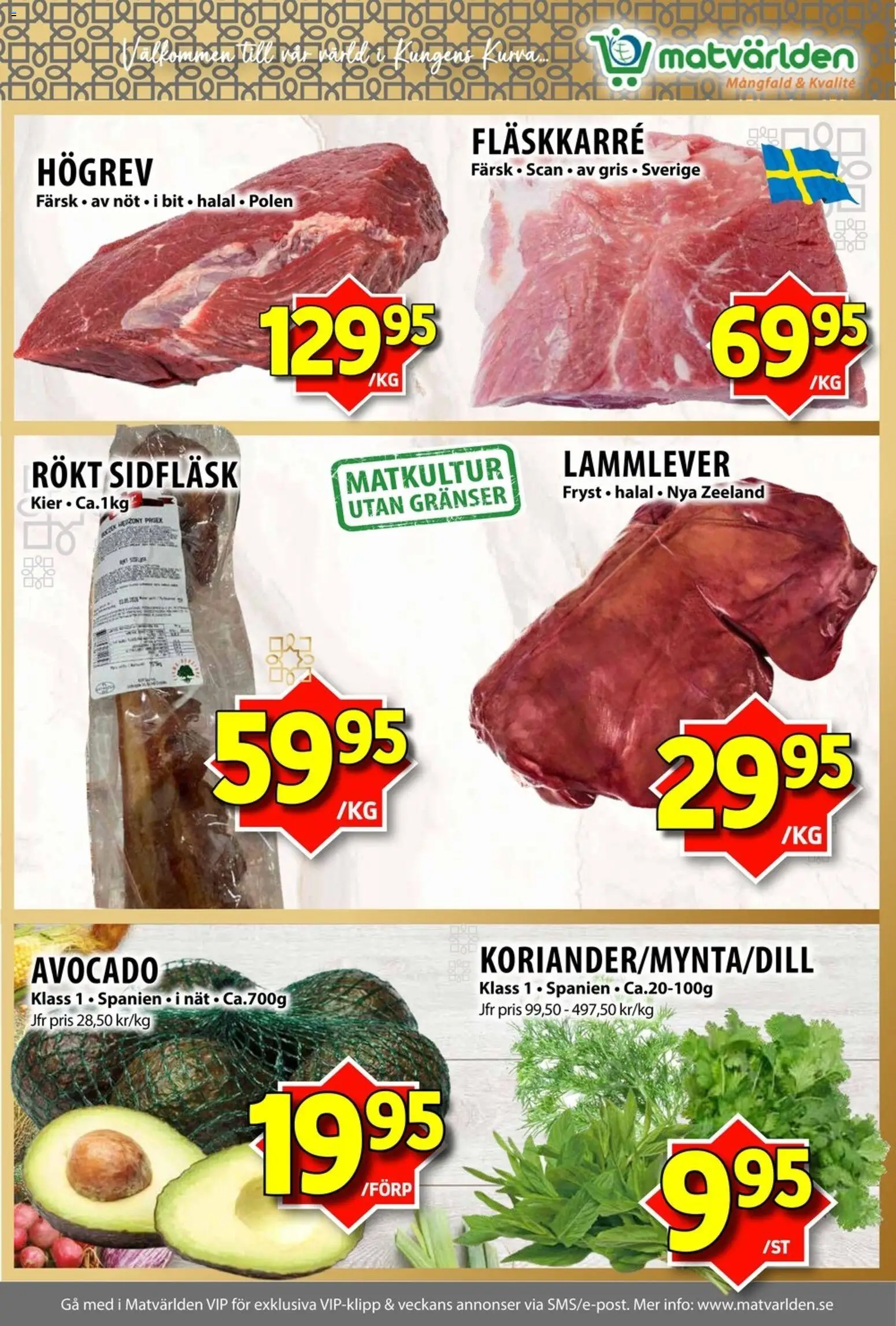 Matvärlden reklamblad aktuell från 12/10/2026 | Sida: 3 | Produkter: Avocado, Fläskkarré