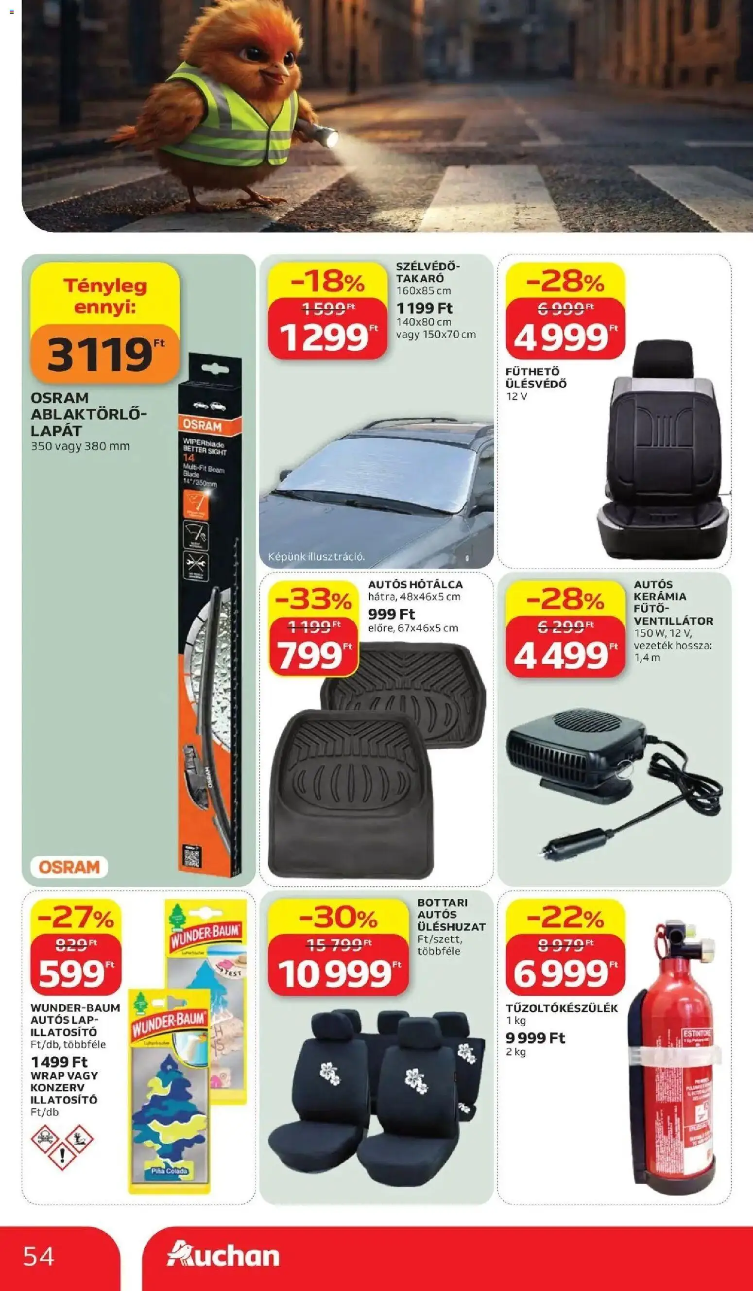 Auchan akciós újság Szolnok - 2026.10.15. -tól/töl > akció, lapozható szórólap 🛍️ | Oldal: 54 | Termékek: Futó, Lap, Ablaktörlő, Takaró