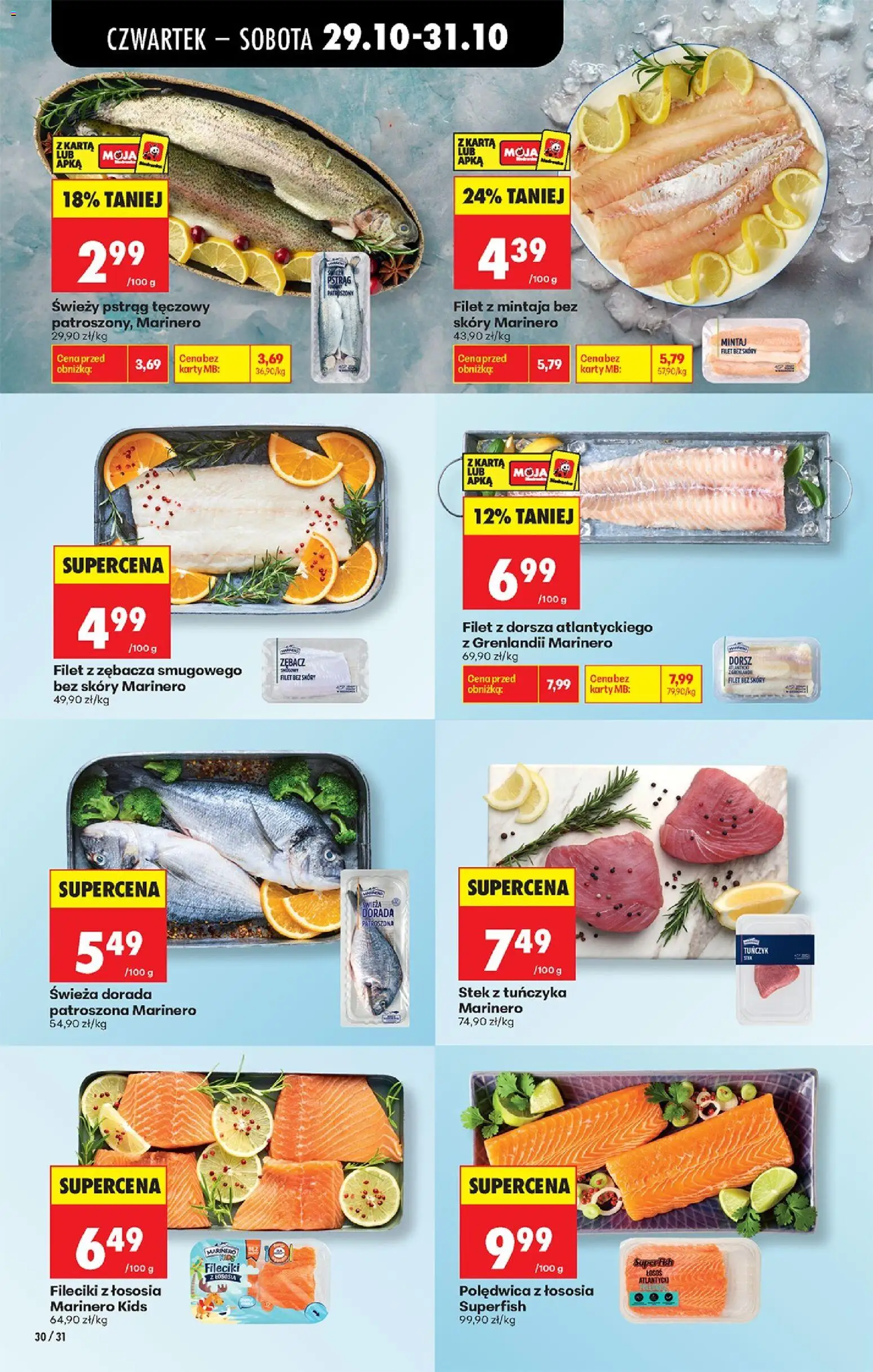 Biedronka Polsko leták - Codziennie niskie ceny od 29.10.2026 | Strana: 44 | Produkty: Losos, Filet, Karty
