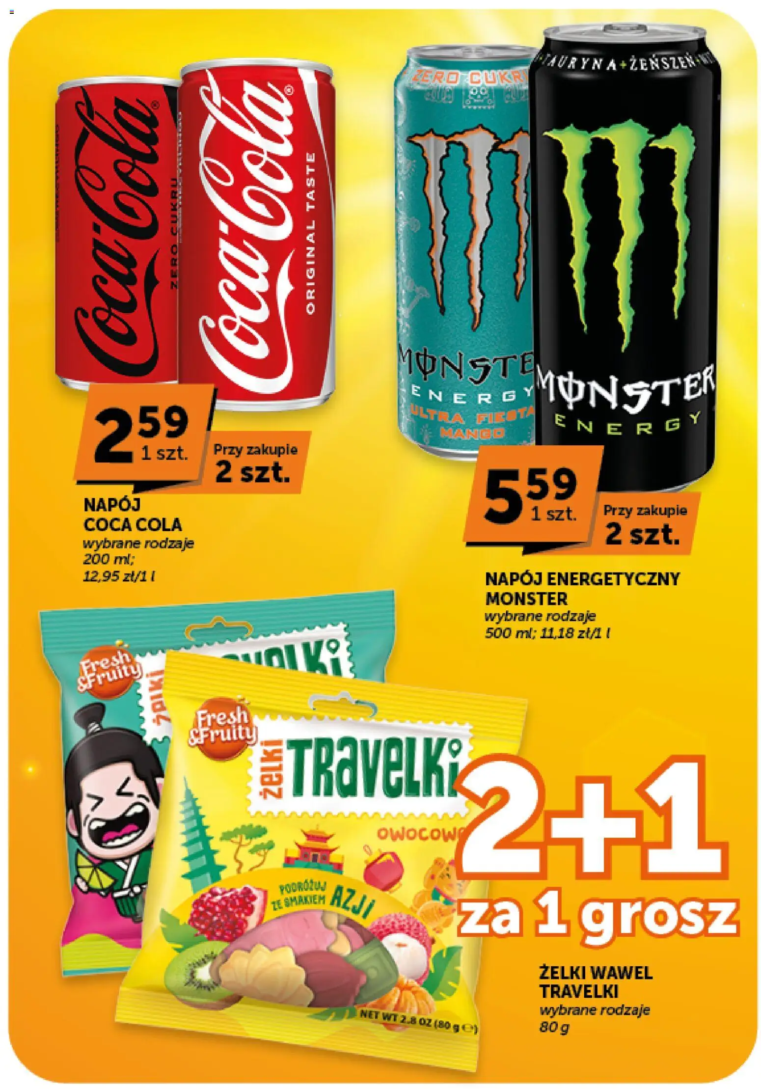 Groszek gazetka - Market od 06.08.2026 | Strona: 19 | Produkty: Mango, Coca cola, Żelki