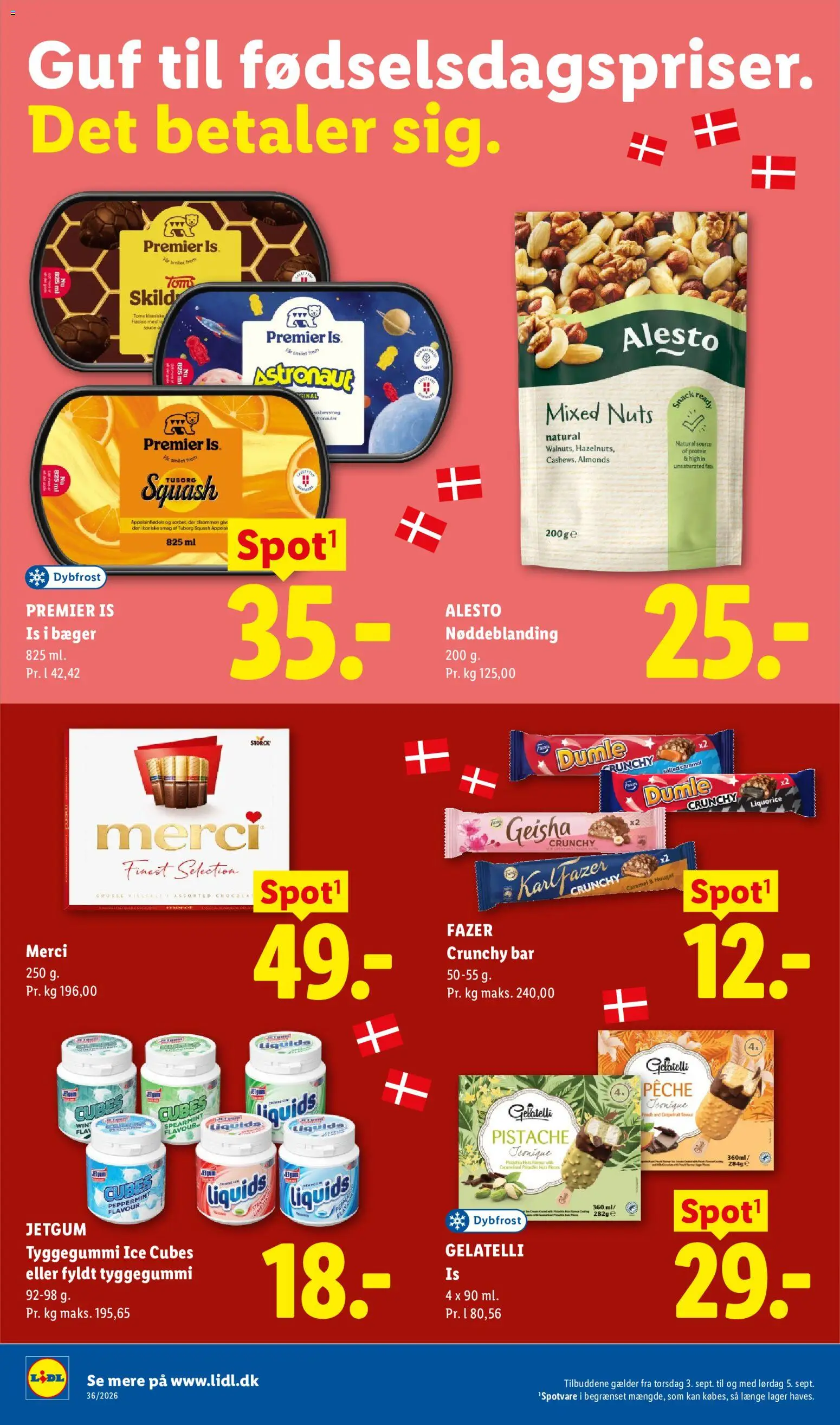 Lidl tilbudsavis – gyldig fra 30/08/2026 | Side: 36 | Produkter: Is, Nougat, Søm, Tuborg Squash