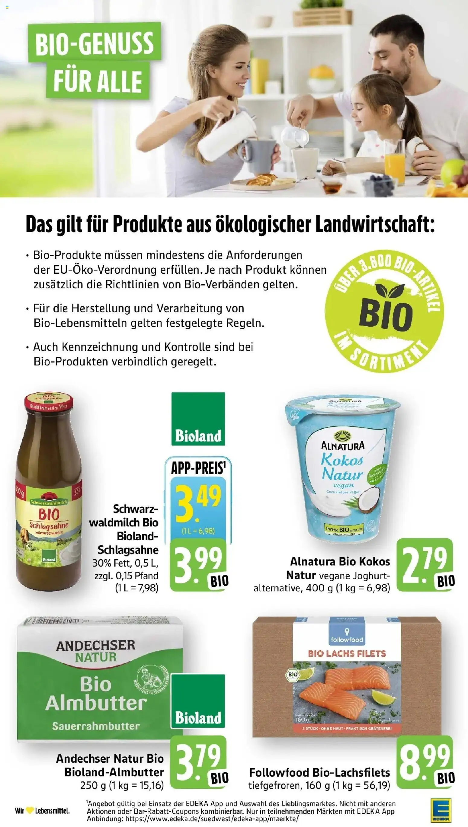 Edeka Prospekt Mengen (ab 05.10.2026) » Angebote Online | Seite: 22 | Produkte: Schlagsahne, Joghurt, Lachs