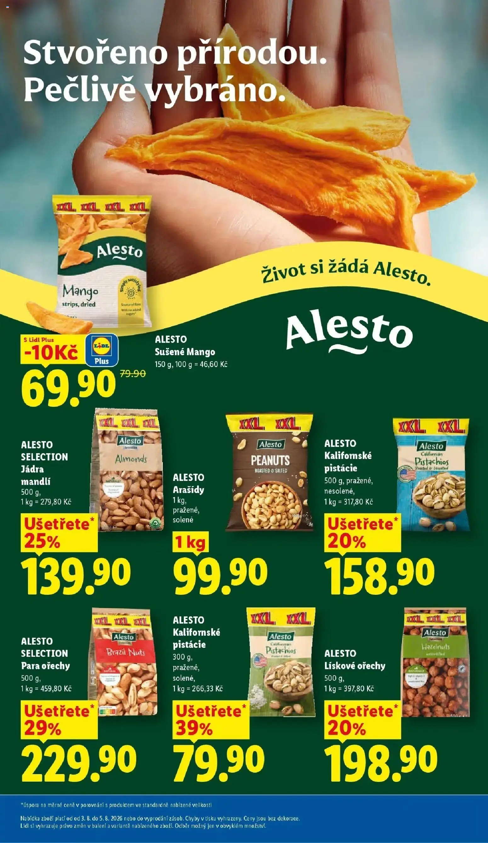 Lidl aktuální leták od 03.08.2026 | Strana: 29 | Produkty: Para ořechy, Pistácie, Ořechy, Arašídy