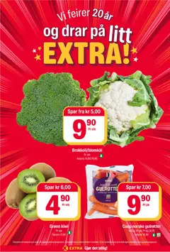 Forhåndsvisning av Coop Obs kundeavis extra gyldig fra 21/09/2026 | Side: 9 | Produkter: Gulrøtter, Kiwi, Ved