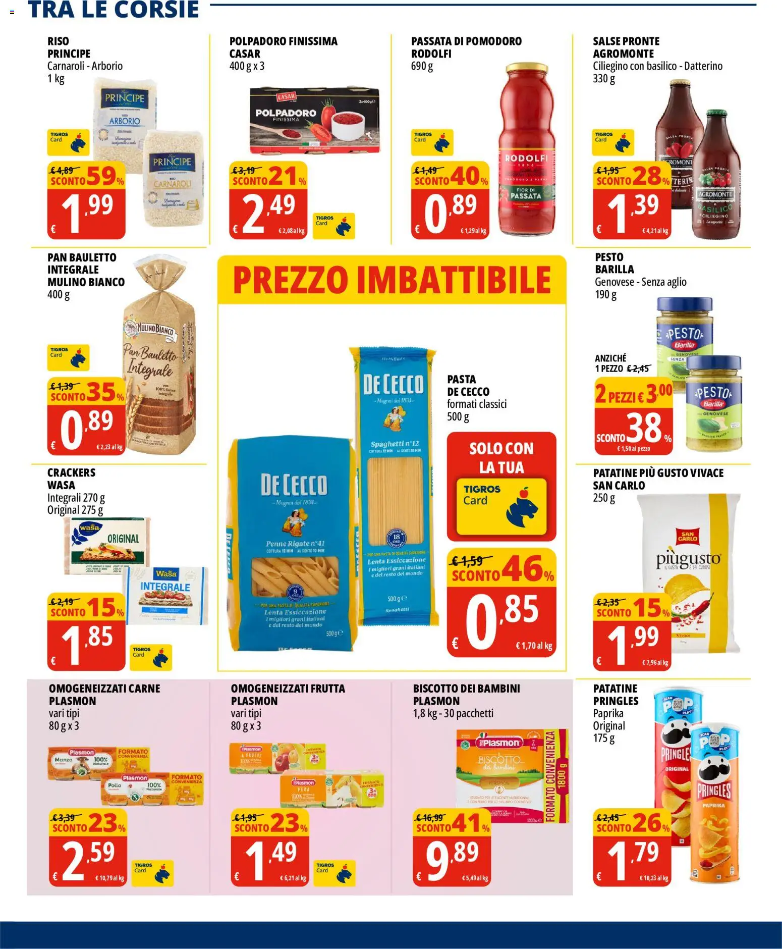 Volantino Tigros del 17.06.2026 | Pagina: 15 | Prodotti: Manzo, Pomodoro, Farina, Pasta