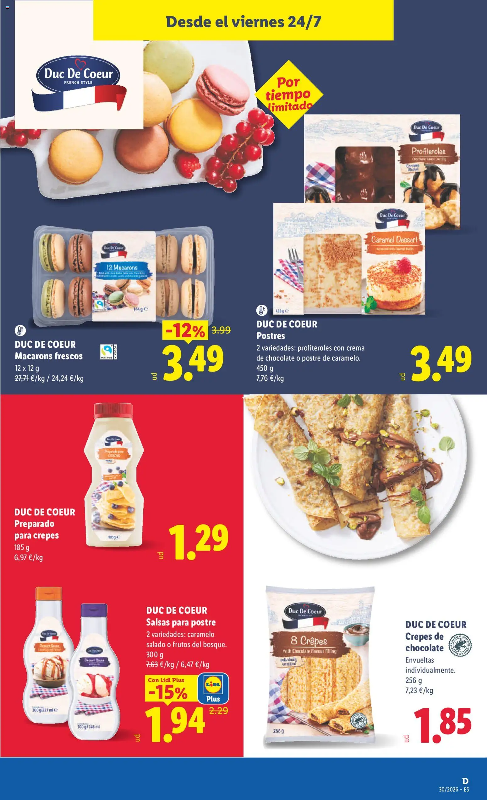 Lidl folleto │ válido desde el 20/07/2026 | Página: 41 | Productos: Profiteroles, Chocolate, Crema de chocolate, Macarons