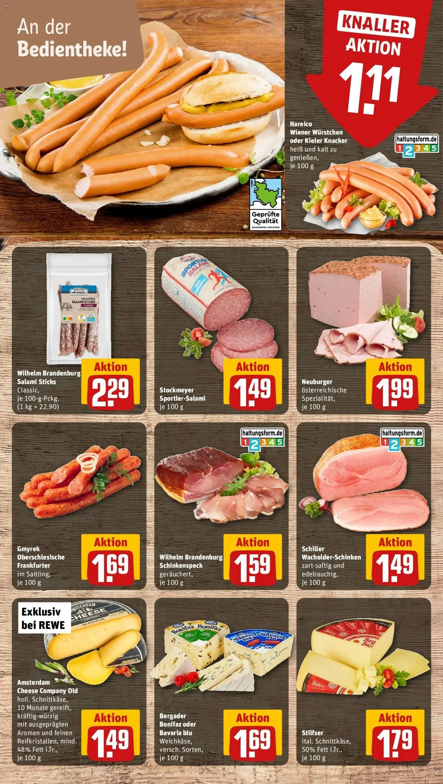 Rewe Prospekt Kiel – gültig ab 27.07.2026 | Seite: 9 | Produkte: Wiener wurstchen, Salami