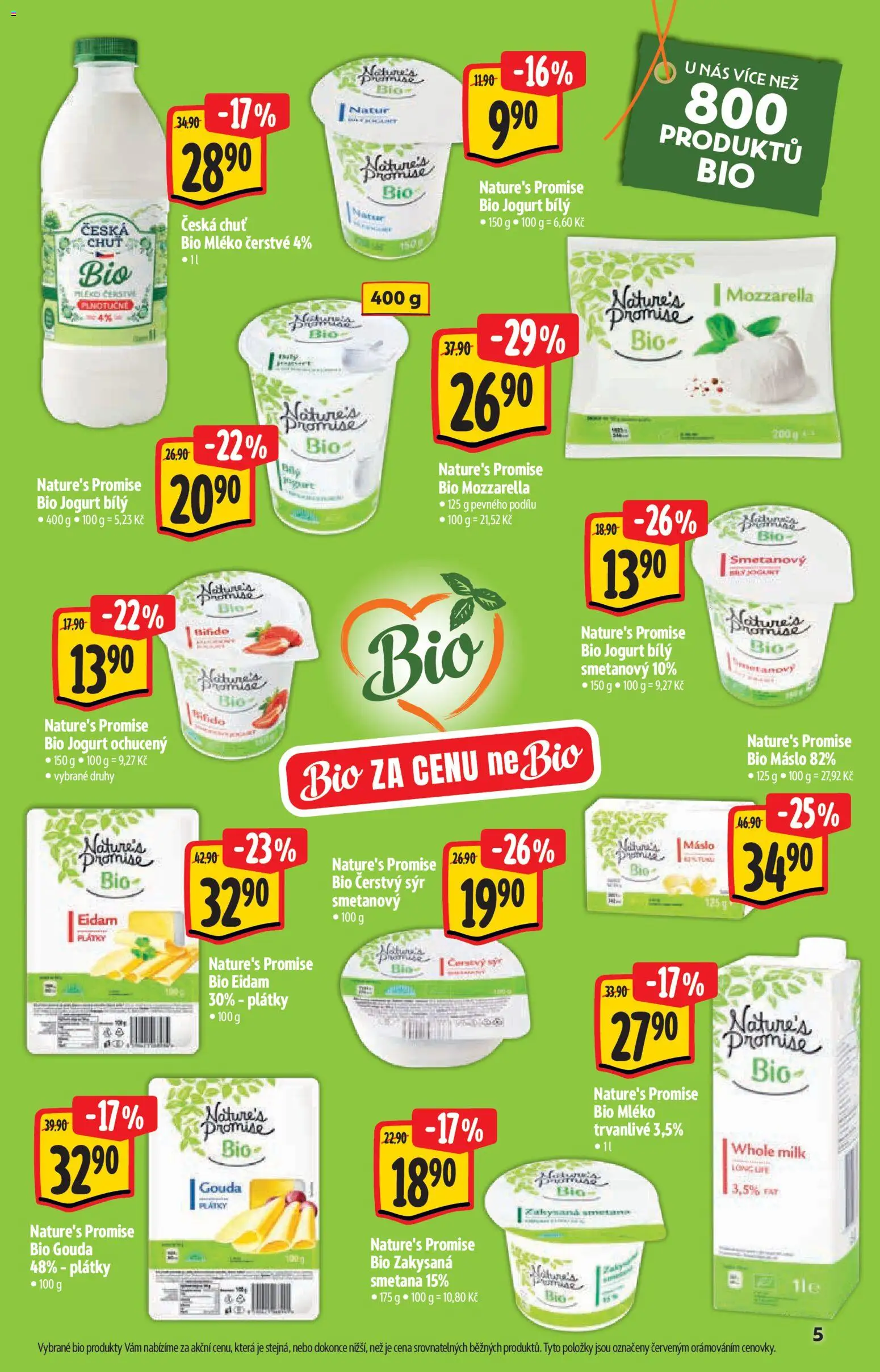 Albert katalog - Hypermarket - Bio od 02.09.2026 | Strana: 5 | Produkty: Gouda, Mléko, Zakysaná smetana, Mozzarella