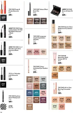 Oriflame erbjudanden 11/26 - Förhandsvisning av reklamblad från butik Oriflame aktuell från 05/08/2026 | Sida: 38 | Produkter: Mascara, Eyeliner, Pump, Foundation
