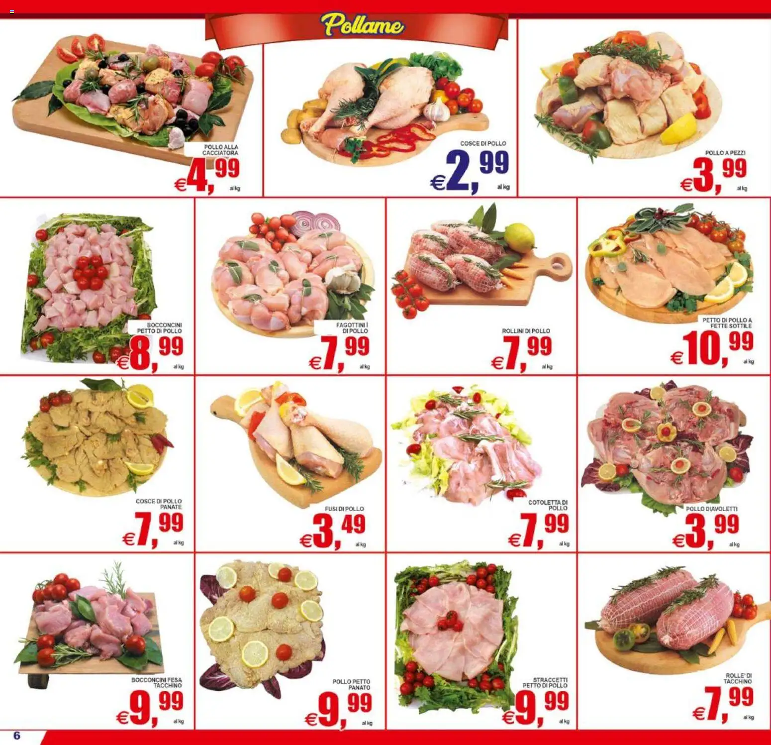 Volantino Pewex del 29.05.2026 | Pagina: 6 | Prodotti: Petto di Pollo, Pollo, Tacchino, Cosce di pollo