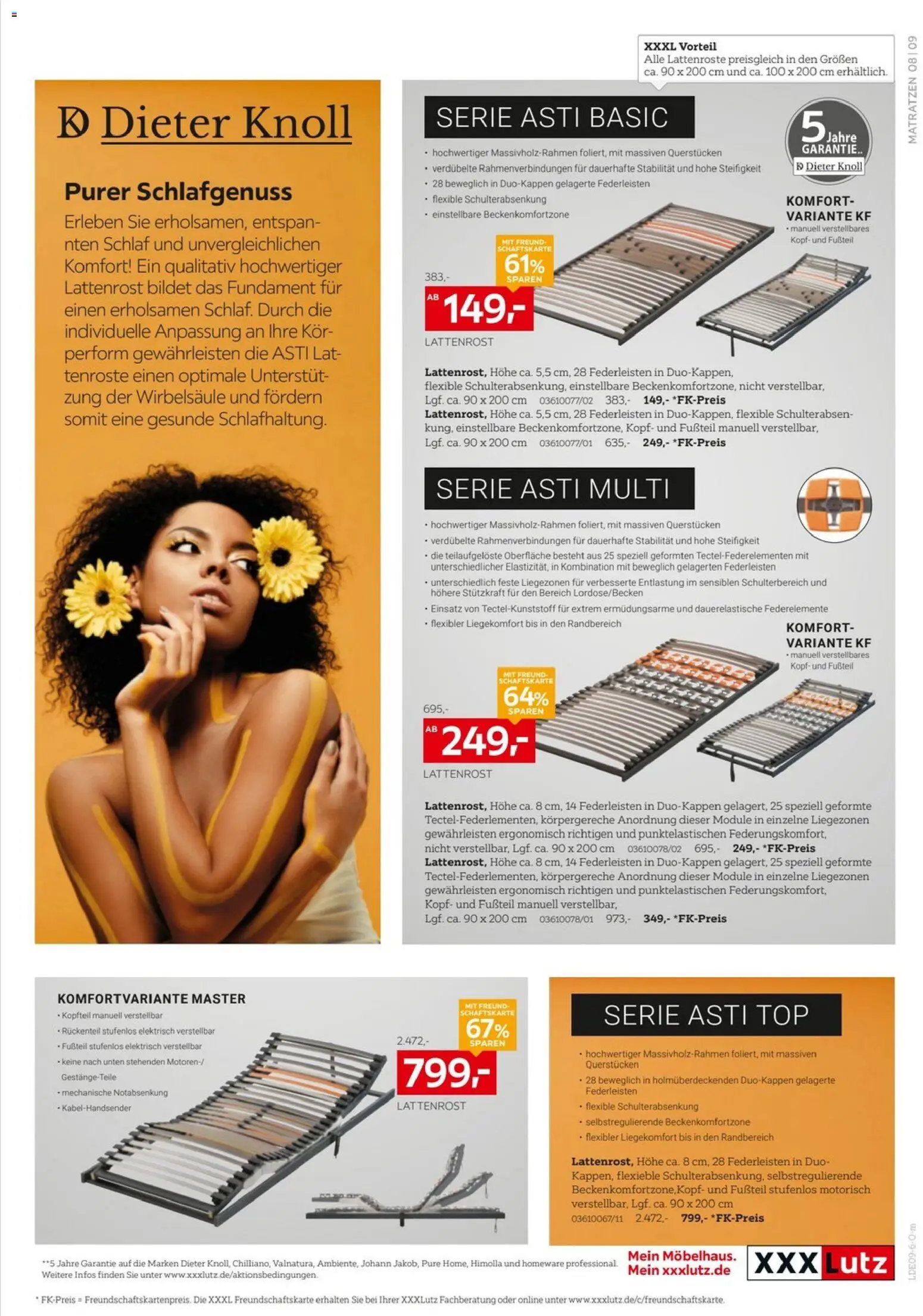 XXXLutz Bis zu 68% auf Matratzen – gültig ab 05.09.2026 | Seite: 9 | Produkte: Top, Lattenrost