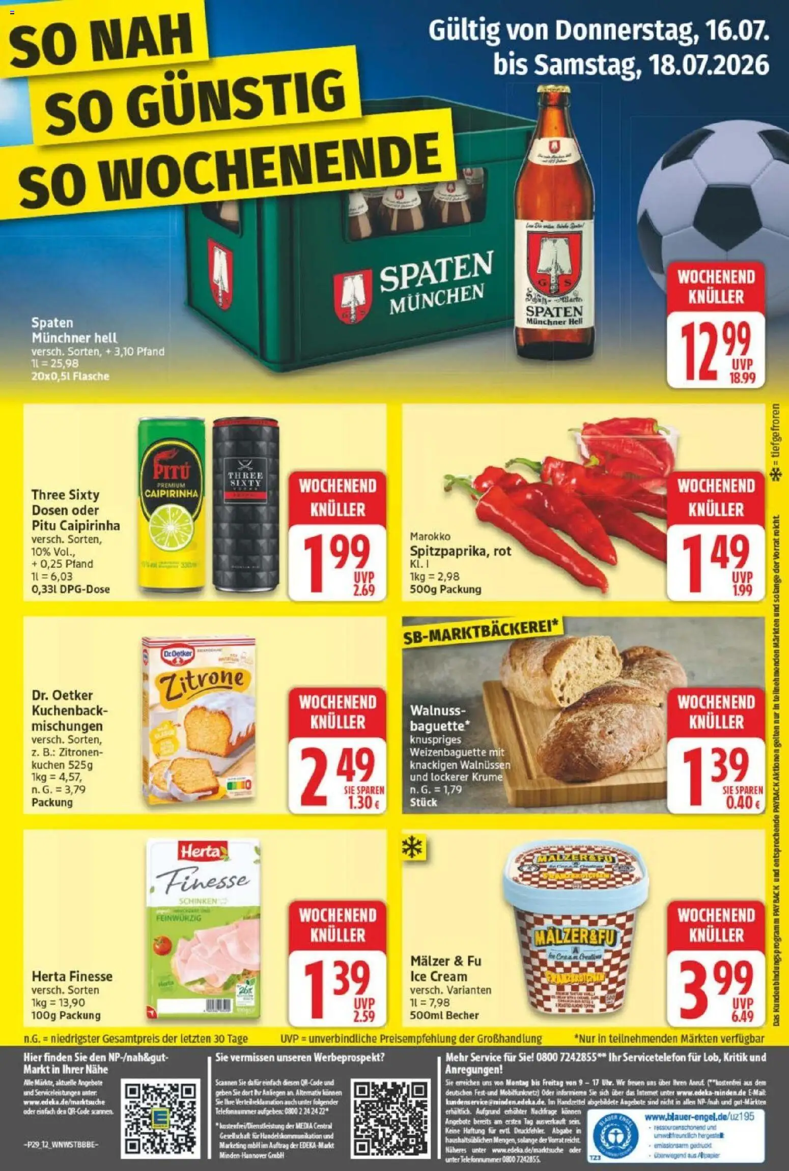 NP Discount Prospekt – gültig ab 13.07.2026 | Seite: 14 | Produkte: Zitrone, Schinken, Kuchen, Herta finesse