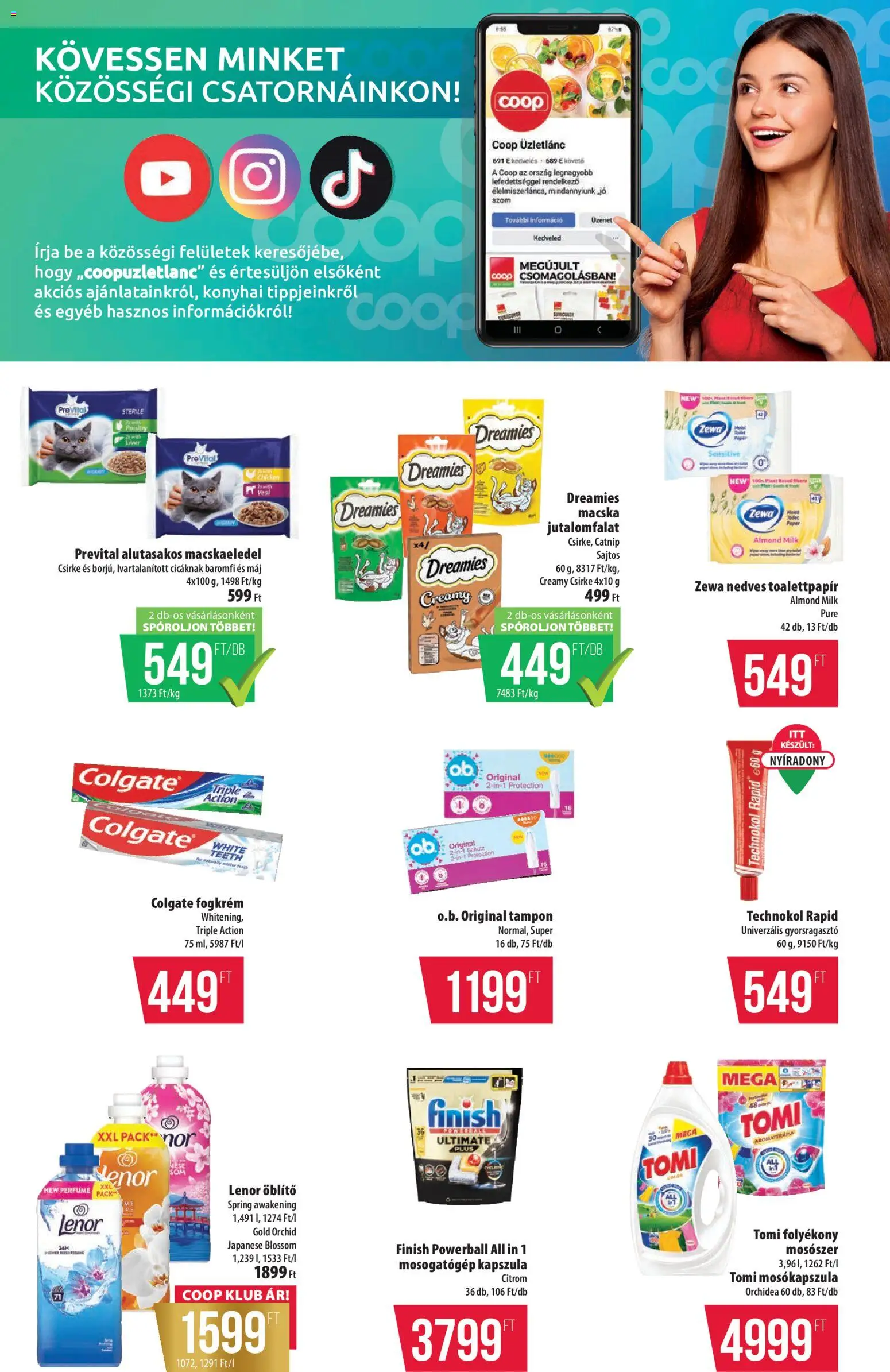 COOP akciós ujság - amely érvényes a következő dátumtól: 2026.08.06. | Oldal: 15 | Termékek: Orchidea, Mosogatógép, Fogkrém, Mosószer