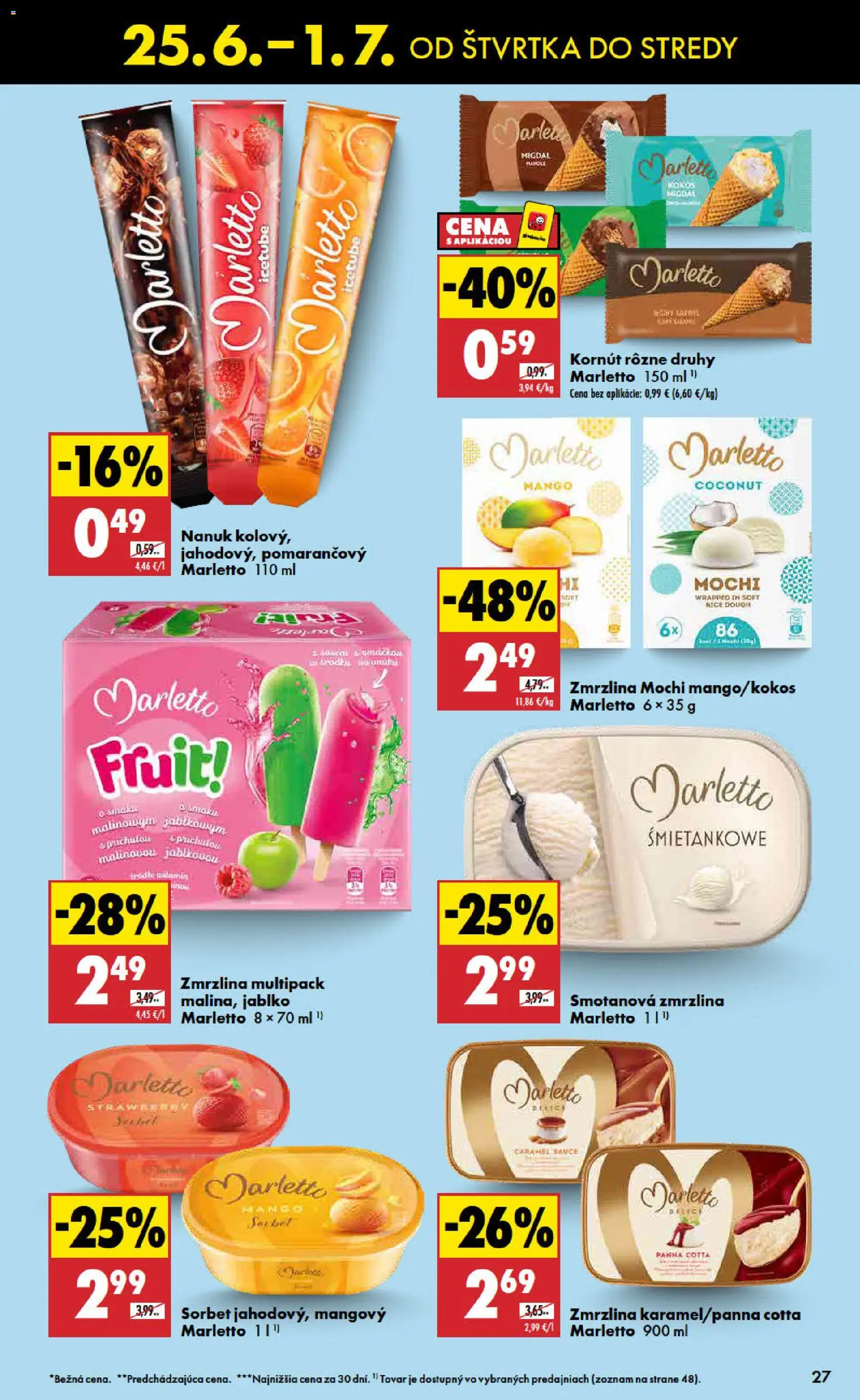 Nové Biedronka akcie – leták je platný od 25.06.2026 | Strana: 27 | Produkty: Nanuk, Zmrzlina, Sorbet, Mango