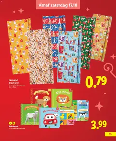 Lidl folder - Speelgoed - Voorbeeld van een folder van Lidl, geldig van 09-10-2026 | Pagina: 15 | Producten: Boek, Inpakpapier, Boerderij
