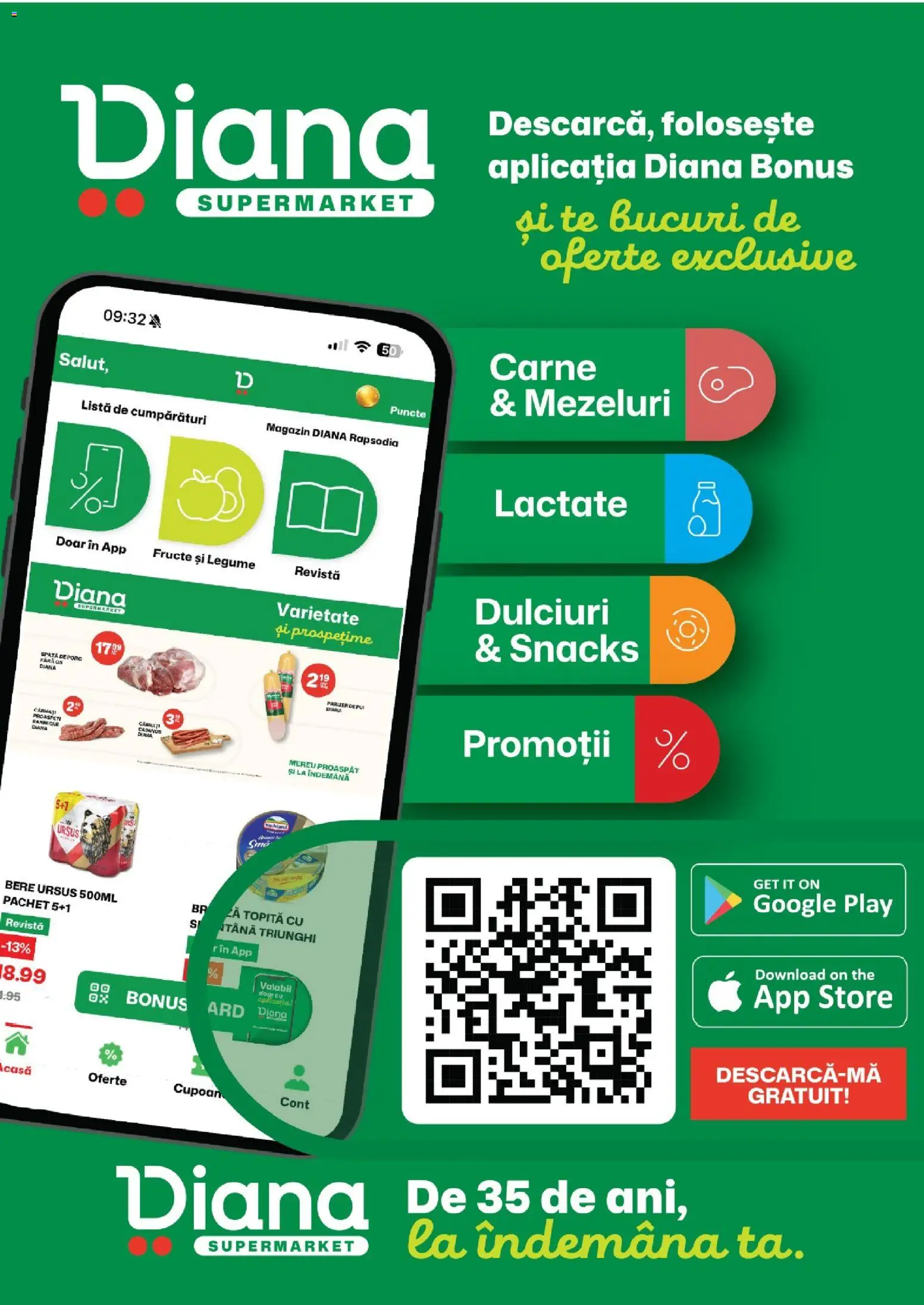 Noul catalog Diana – valabil de la 16.08.2026 | Pagină: 13 | Produse: Cabanos, Bere, Fructe, Cârnați