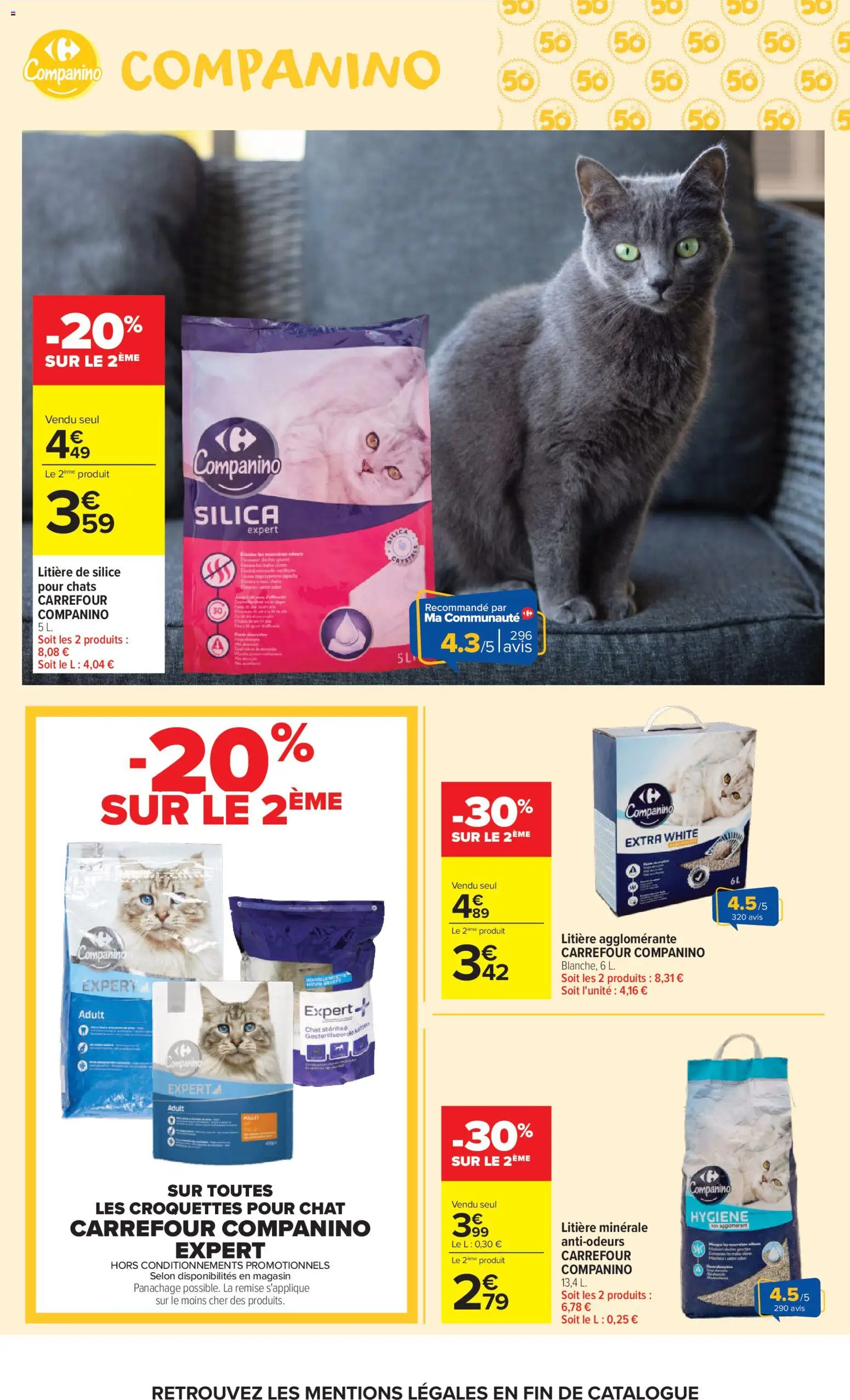 {H1} | Page: 64 | Produits: Litière agglomérante, Litière, Croquettes pour chat