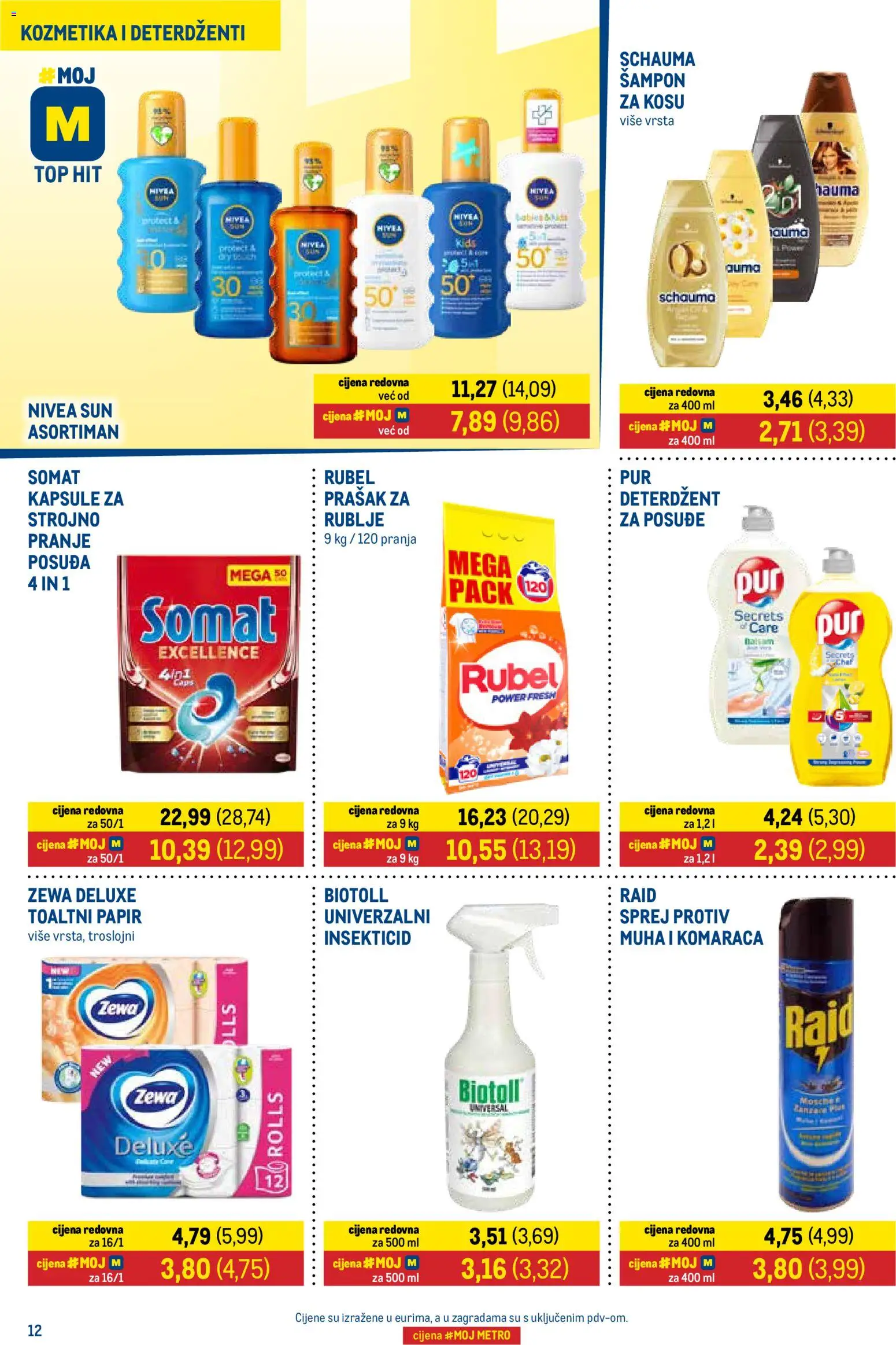 Metro katalog | vrijedi od 01.07.2026 | Stranica: 12 | Proizvodi: Rubel, Deterdžent, Zewa, Somat