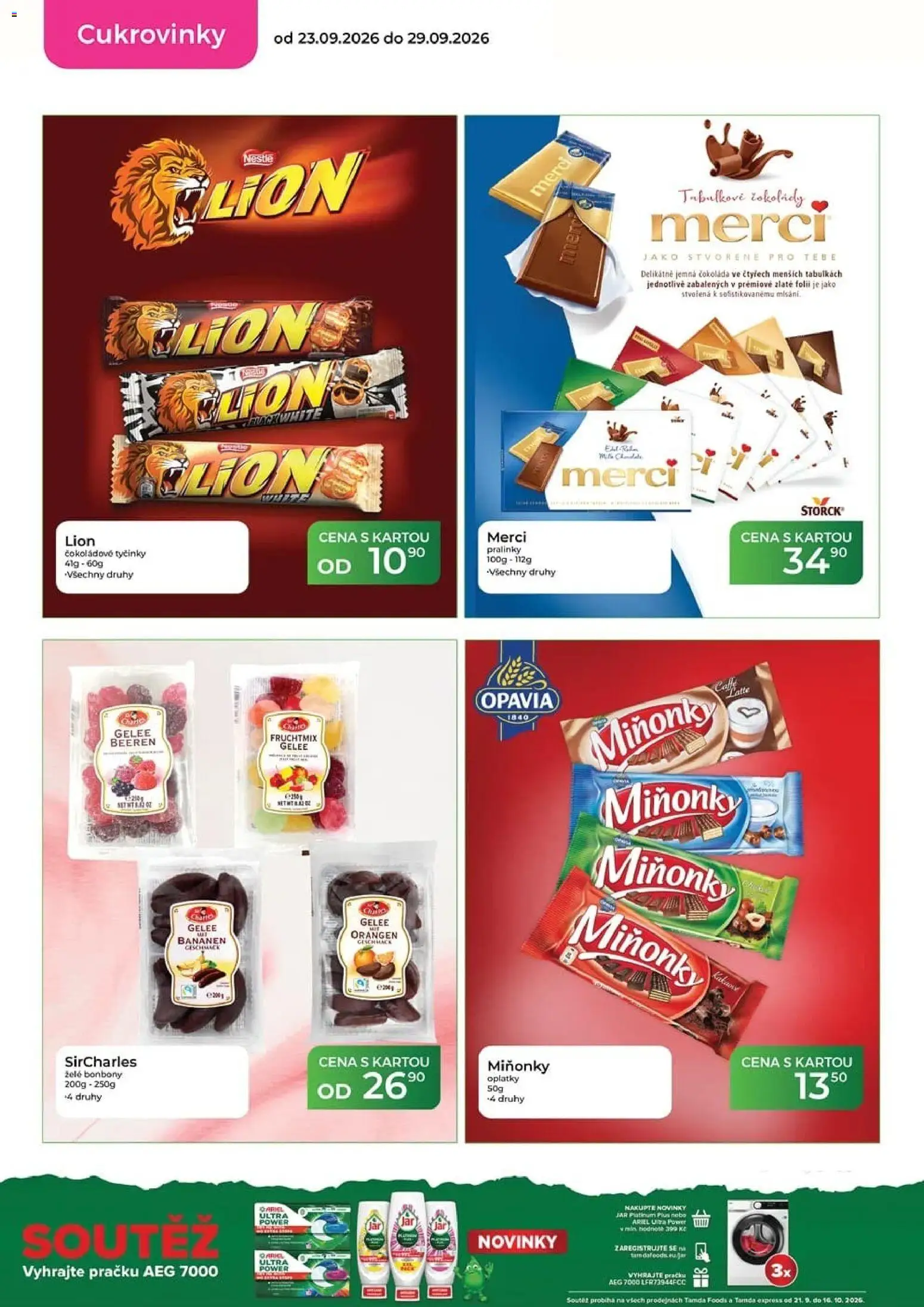 Tamda Foods leták od 23.09.2026 | Strana: 28 | Produkty: Bonbóny, Merci, Tyčinky, Jar platinum plus