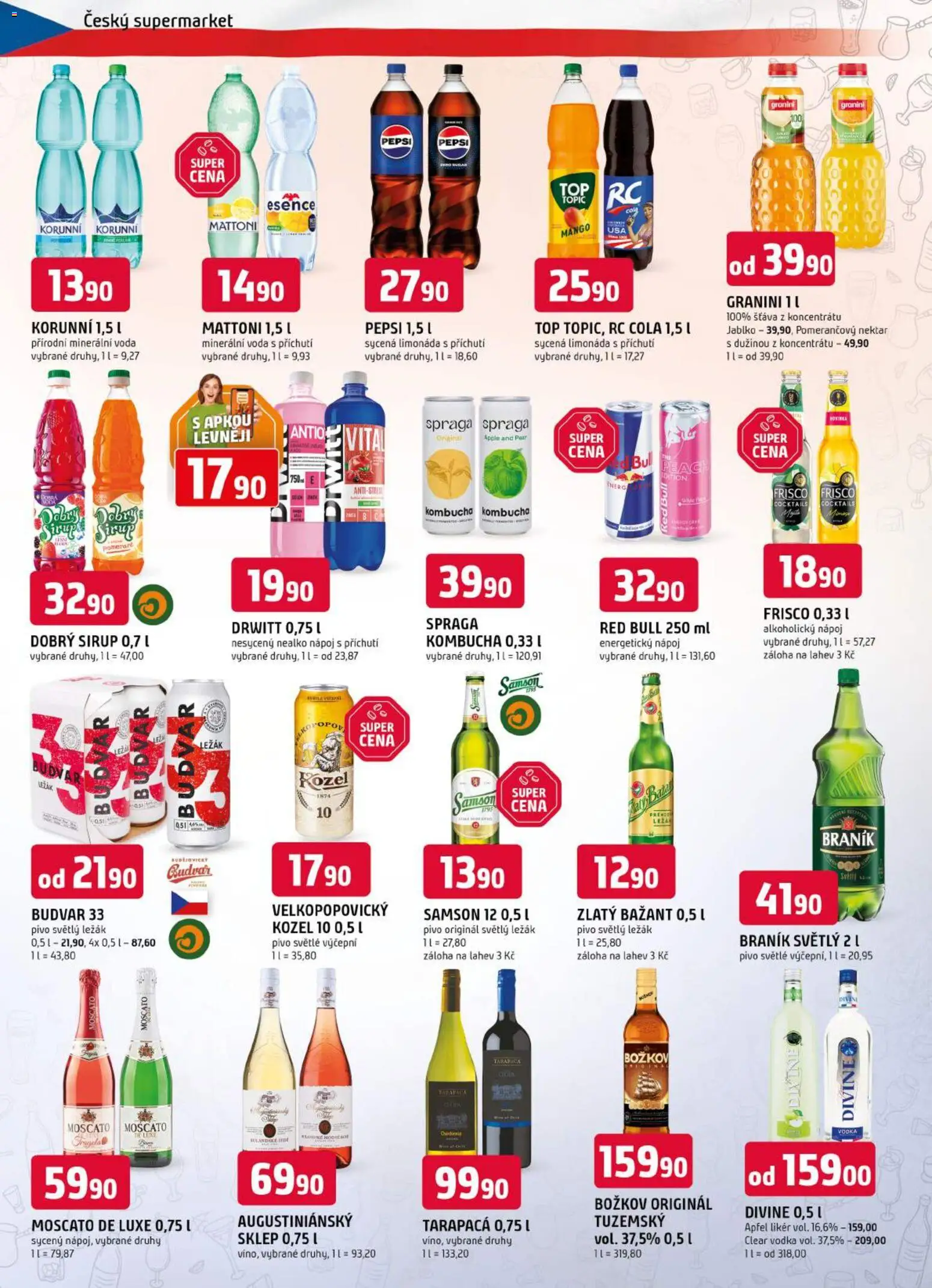 Trefa leták od 14.10.2026 | Strana: 10 | Produkty: Energetický nápoj, Božkov, Láhev, RC Cola