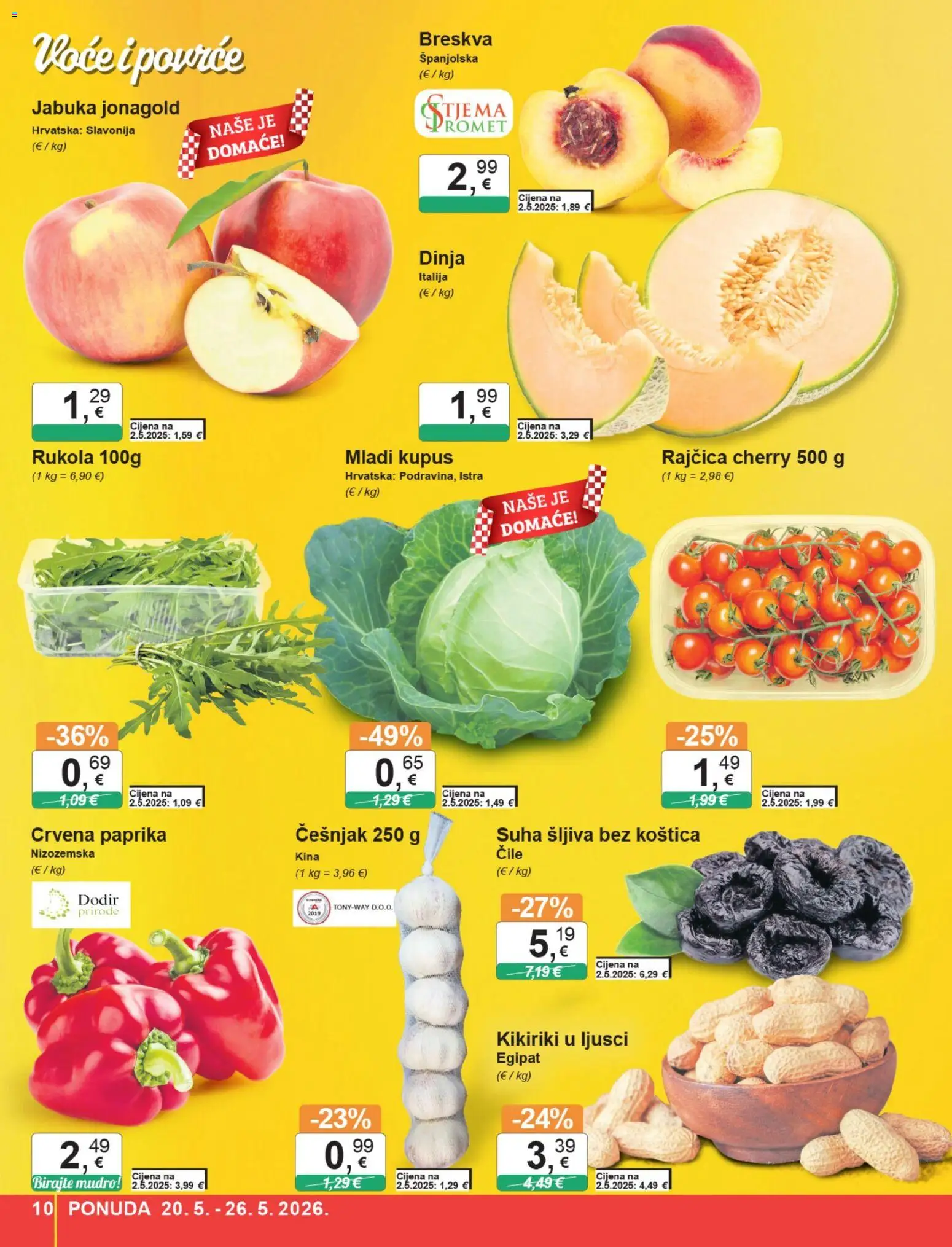KTC katalog | vrijedi od 20.05.2026 | Stranica: 10 | Proizvodi: Šljiva, Kikiriki, Češnjak, Jabuka