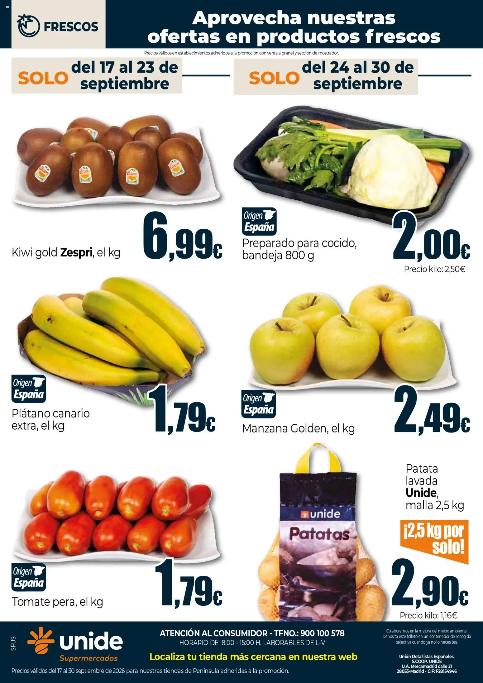 Unide folleto │ válido desde el 17/09/2026 | Página: 8 | Productos: Tomate, Kiwi, Manzana, Bandeja