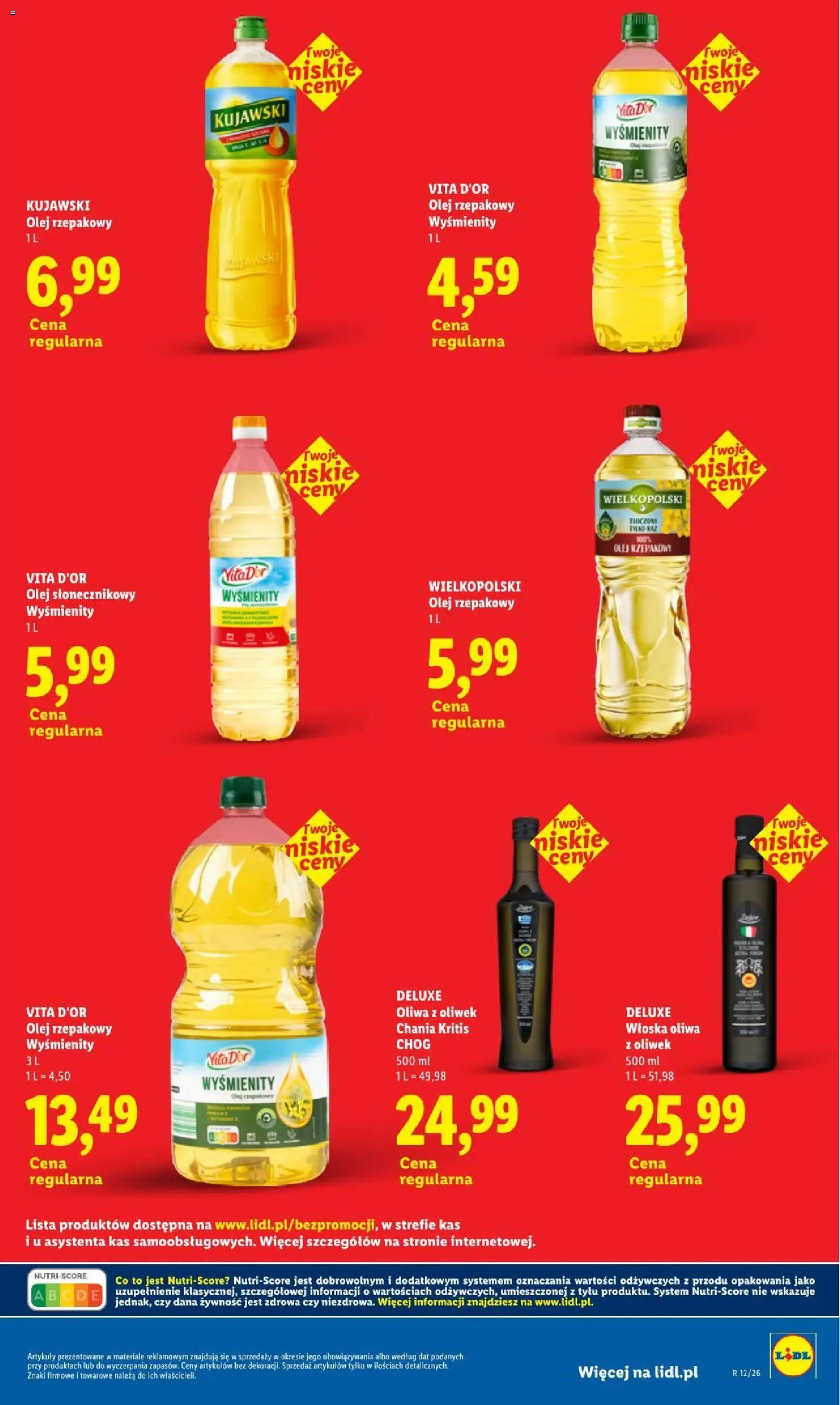 Lidl gazetka - Oszczędzaj każdego dnia od 21.08.2026 | Strona: 25 | Produkty: Olej rzepakowy, Olej słonecznikowy, Żywność, Oliwa z oliwek