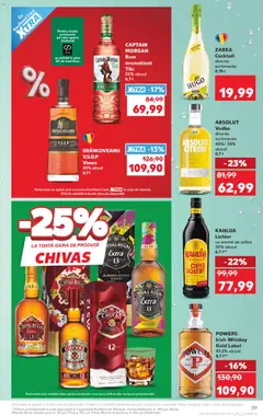 Kaufland RO Zalau - amely érvényes a következő dátumtól: 10.06.2026 | Oldal: 39 | Termékek: Whiskey, Captain morgan, Vodka, Whisky