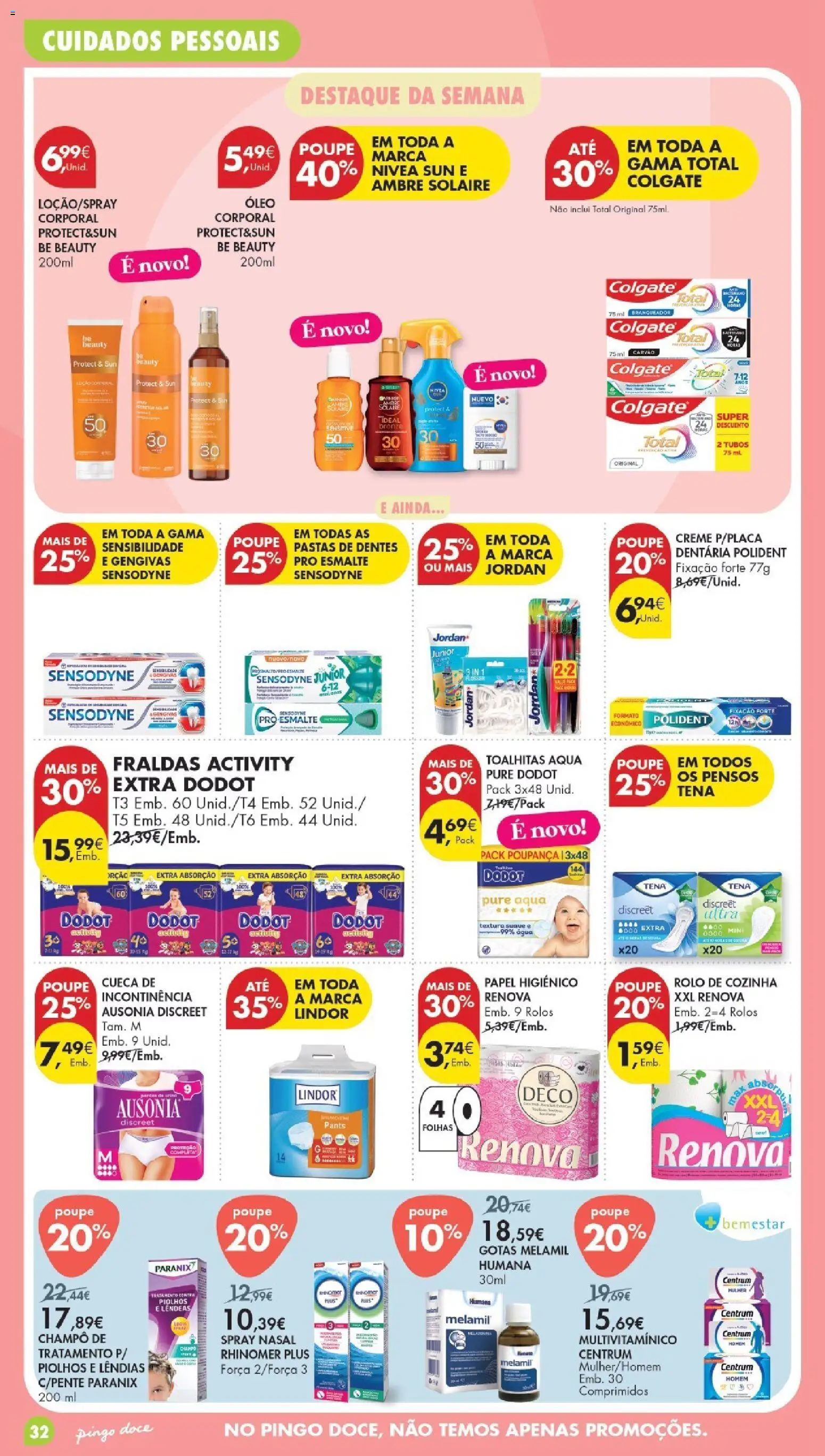 Pingo Doce Poupe Esta Semana Madeira │ válido de 05.05.2026 | Página: 32 | Produtos: Agua, Papel higiénico, Fraldas, Creme