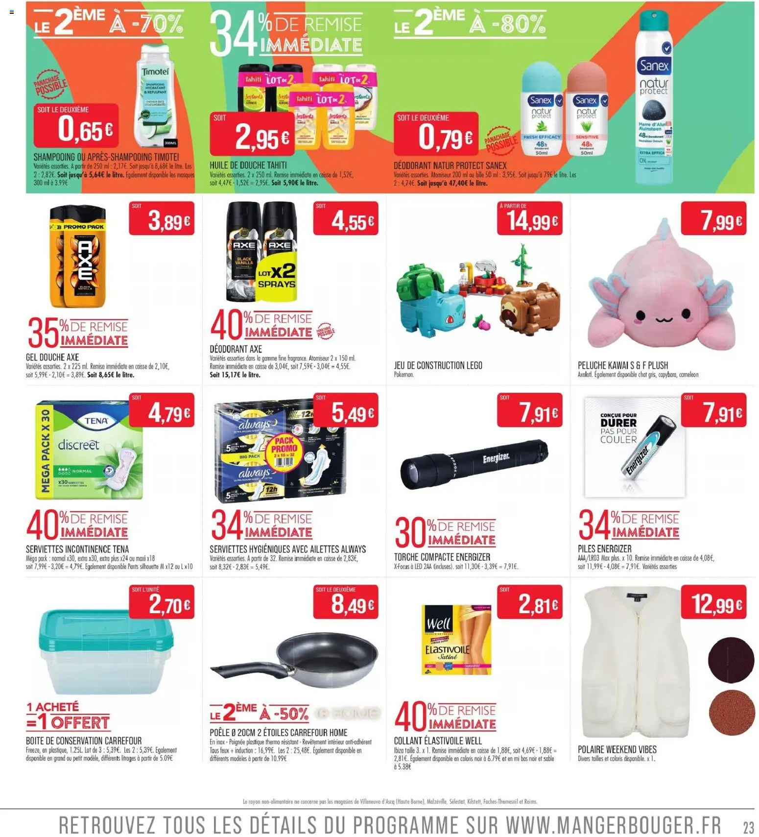 {H1} | Page: 23 | Produits: Shampooing, Serviettes hygiéniques, Polaire, Serviettes