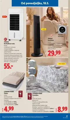 LIVARNO HOME Plahta, Komad, od čistog pamuka, prikladna za madrace visine do 20 cm, dimenzije: cca 90-100x200 cm, cca 140-160x200 cm, ili cca 180-200x200 cm - Pregled kataloga iz trgovine Lidl, vrijedi od 18.05.2026 | Stranica: 27