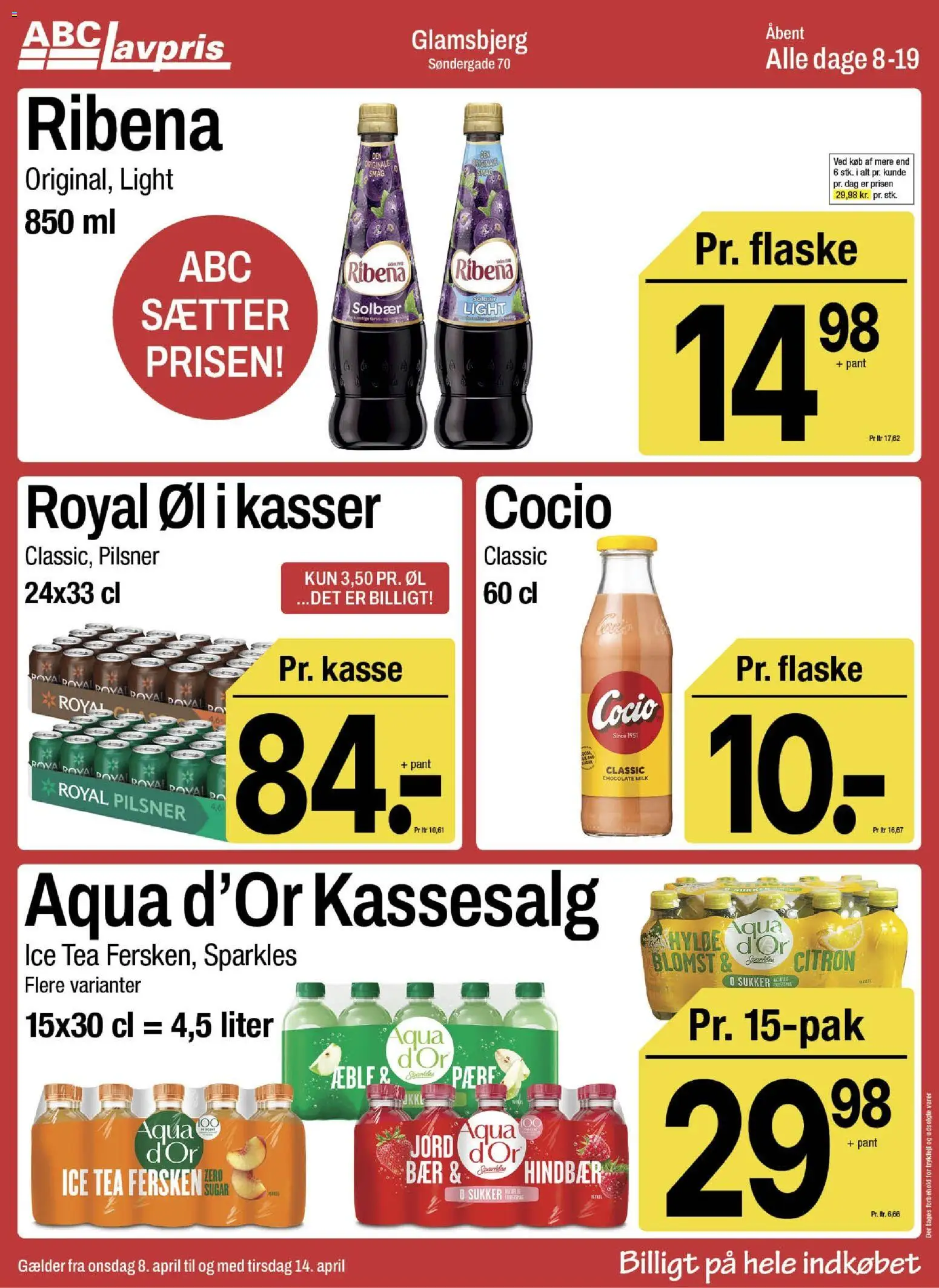 Abc Lavpris tilbudsavis – gyldig fra 08.04.2026 | Side: 7 | Produkter: Hylde, Hindbær, Solbær, Sukker