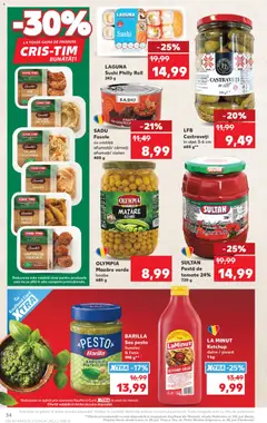 Ofertele Kaufland valabile de la 13.05.2026 | Pagină: 34 | Produse: Oțet, Fistic, Castraveți, Cârnați