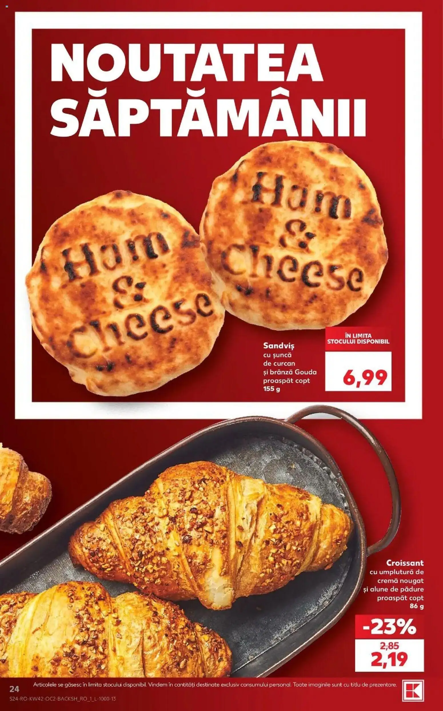 Kaufland Viseu de Sus 14.10.2026 - Revista si Oferta | Pagină: 24 | Produse: Sandviș, Brânză, Alune de pădure, Gouda