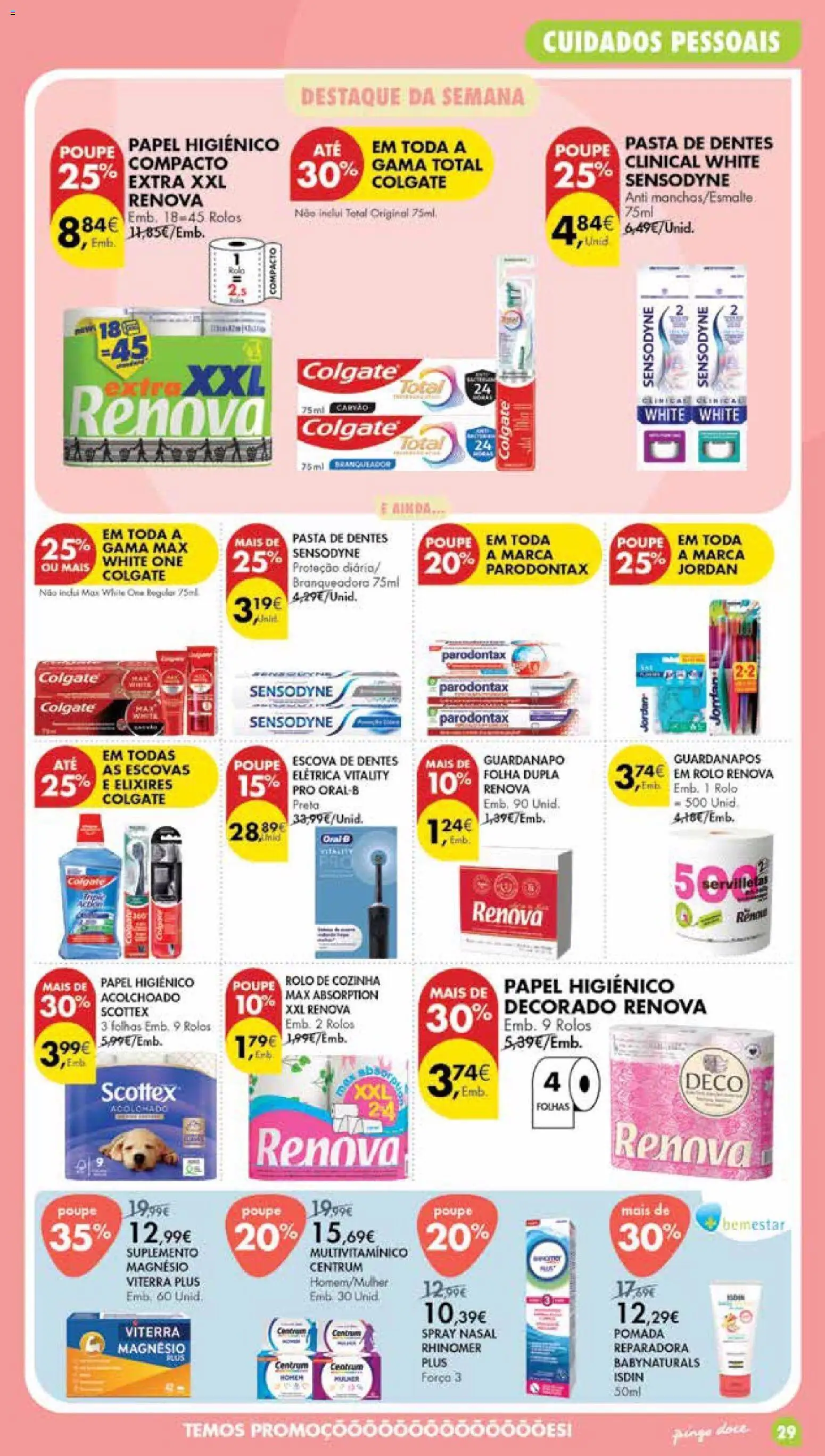 Pingo Doce Poupe Esta Semana Madeira │ válido de 08/09/2026 | Página: 29 | Produtos: Papel higiénico, Pomada, Guardanapos, Pasta de dentes