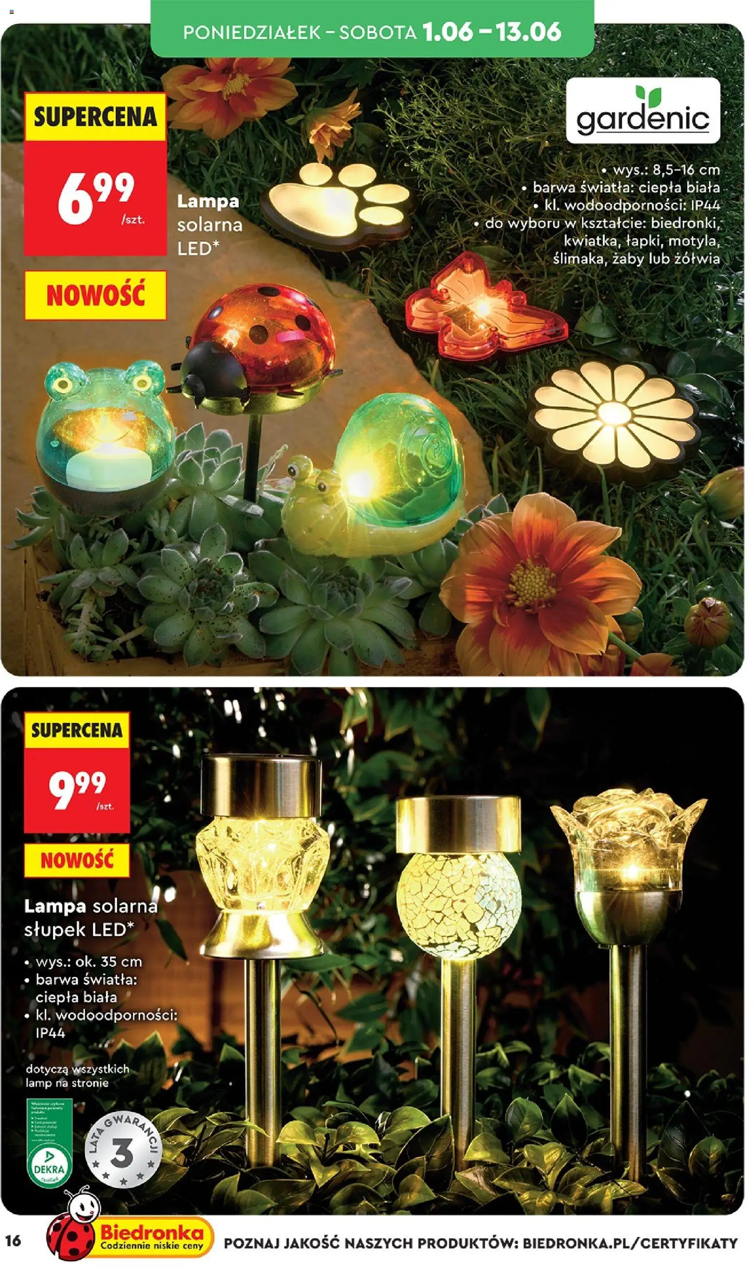 Biedronka gazetka - Hity i inspiracje od 30.05.2026 | Strona: 16 | Produkty: Lampa solarna, Lampa