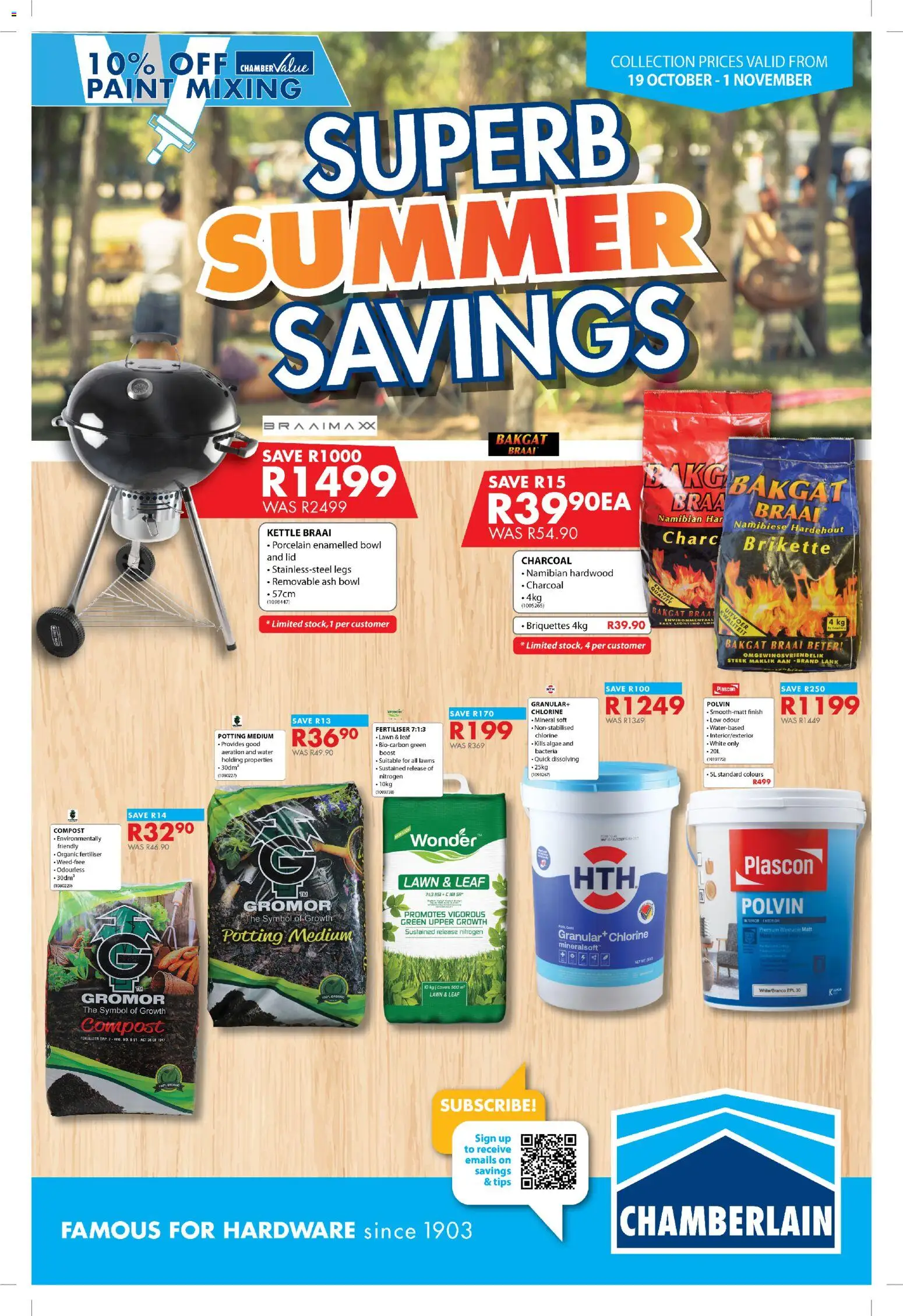 New Chamberlain catalogue – valid from 19/10/2026 | Page: 1 | Products: Bowl, Paint, Polvin, Water