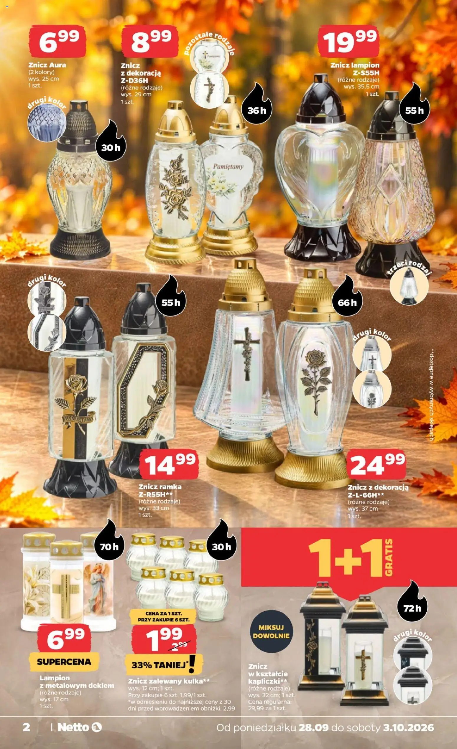 Netto gazetka od poniedziałku NonFood od 28.09.2026 | Strona: 2 | Produkty: Lampion, Ramka