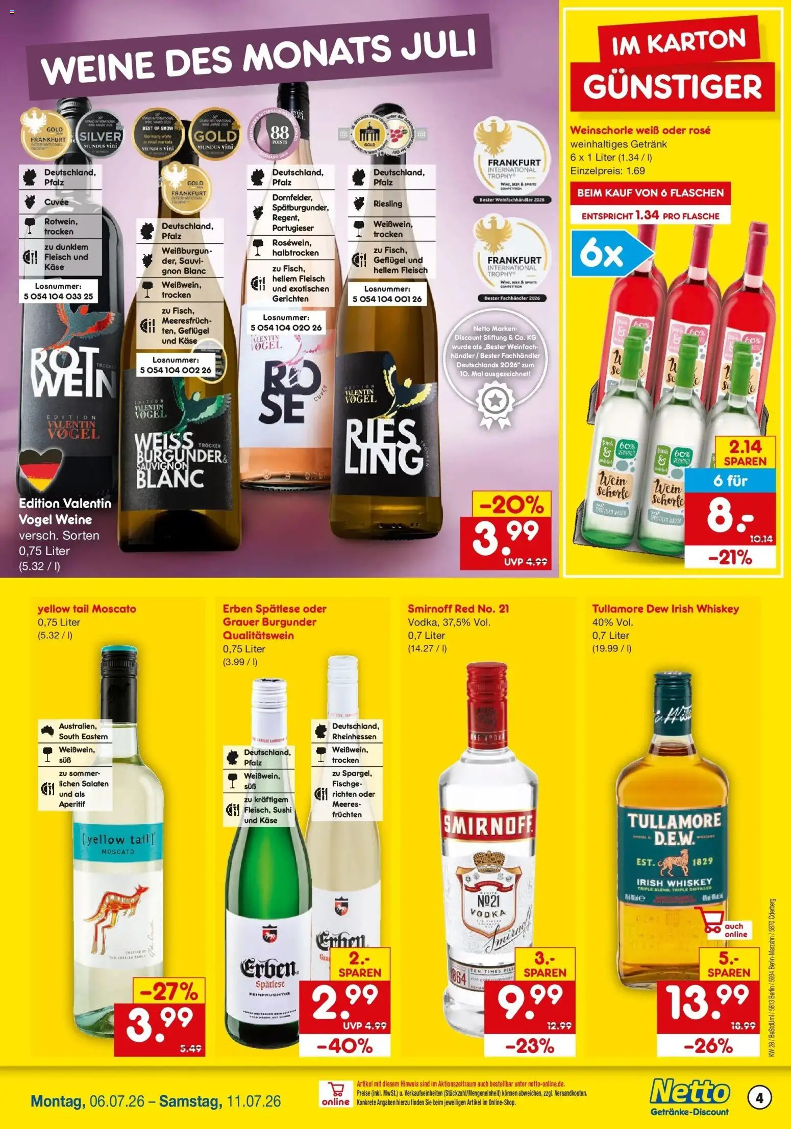 Netto Marken-Discount - Netto: Getränkeangebote – gültig ab 05.07.2026 | Seite: 4