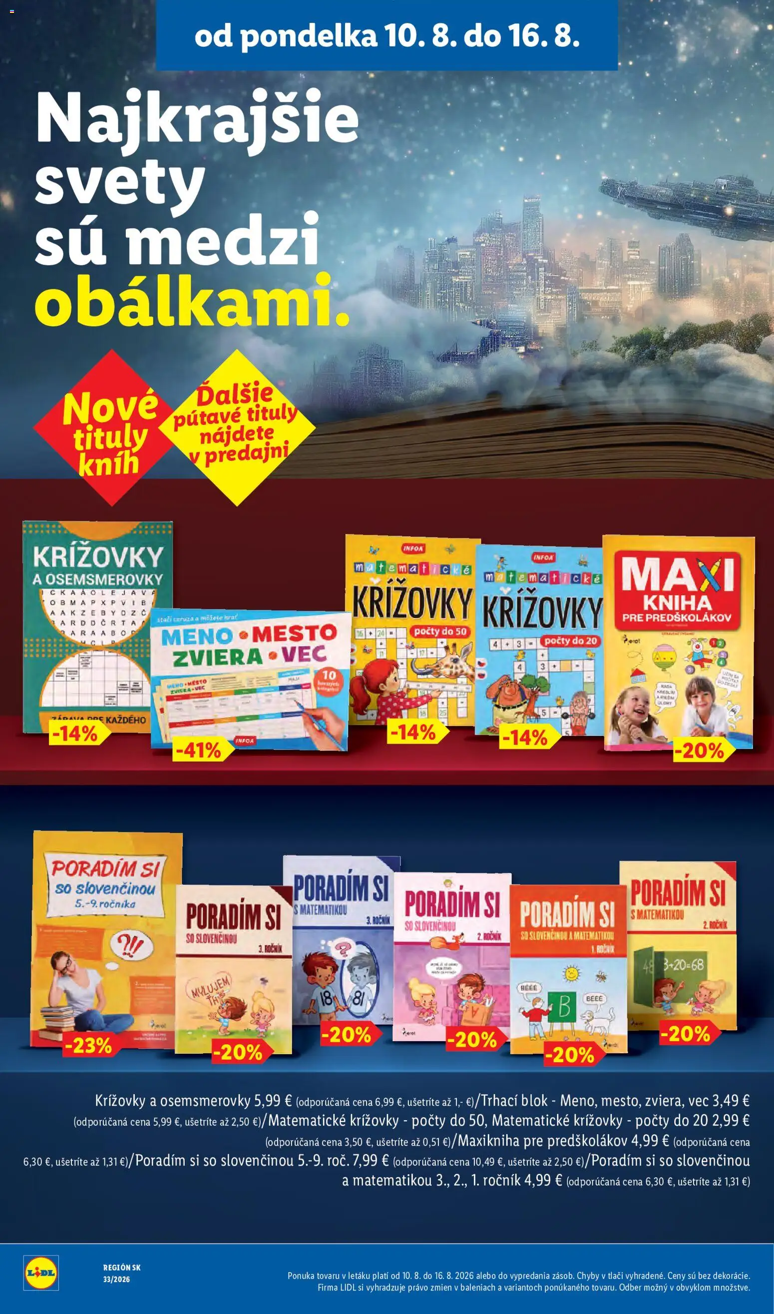 Nové Lidl akcie – leták je platný od 10.08.2026 | Strana: 38 | Produkty: Kniha