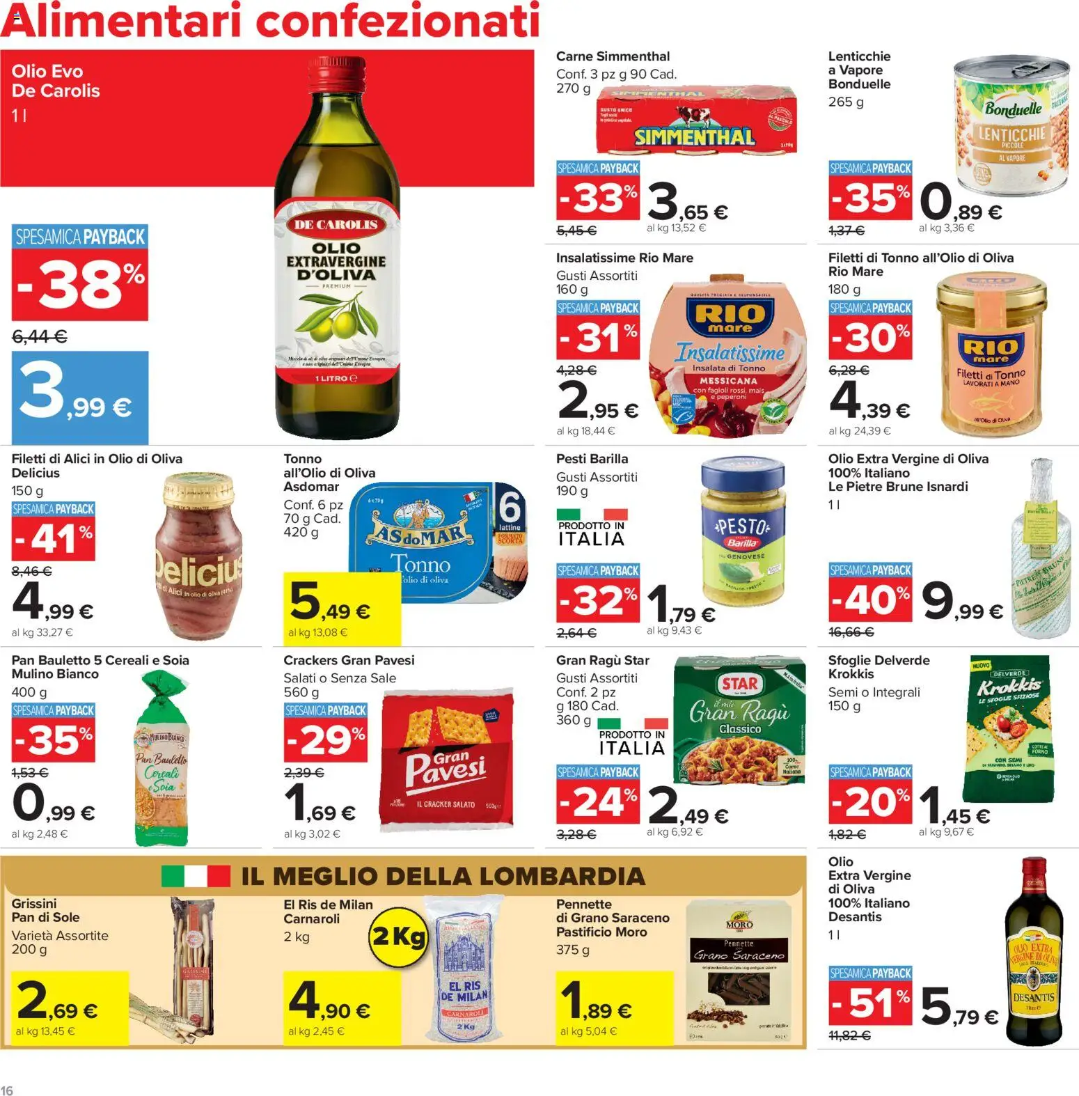 Volantino Carrefour del 15/09/2026 | Pagina: 16 | Prodotti: Cereali, Mais, Insalata di tonno, Olio di Oliva