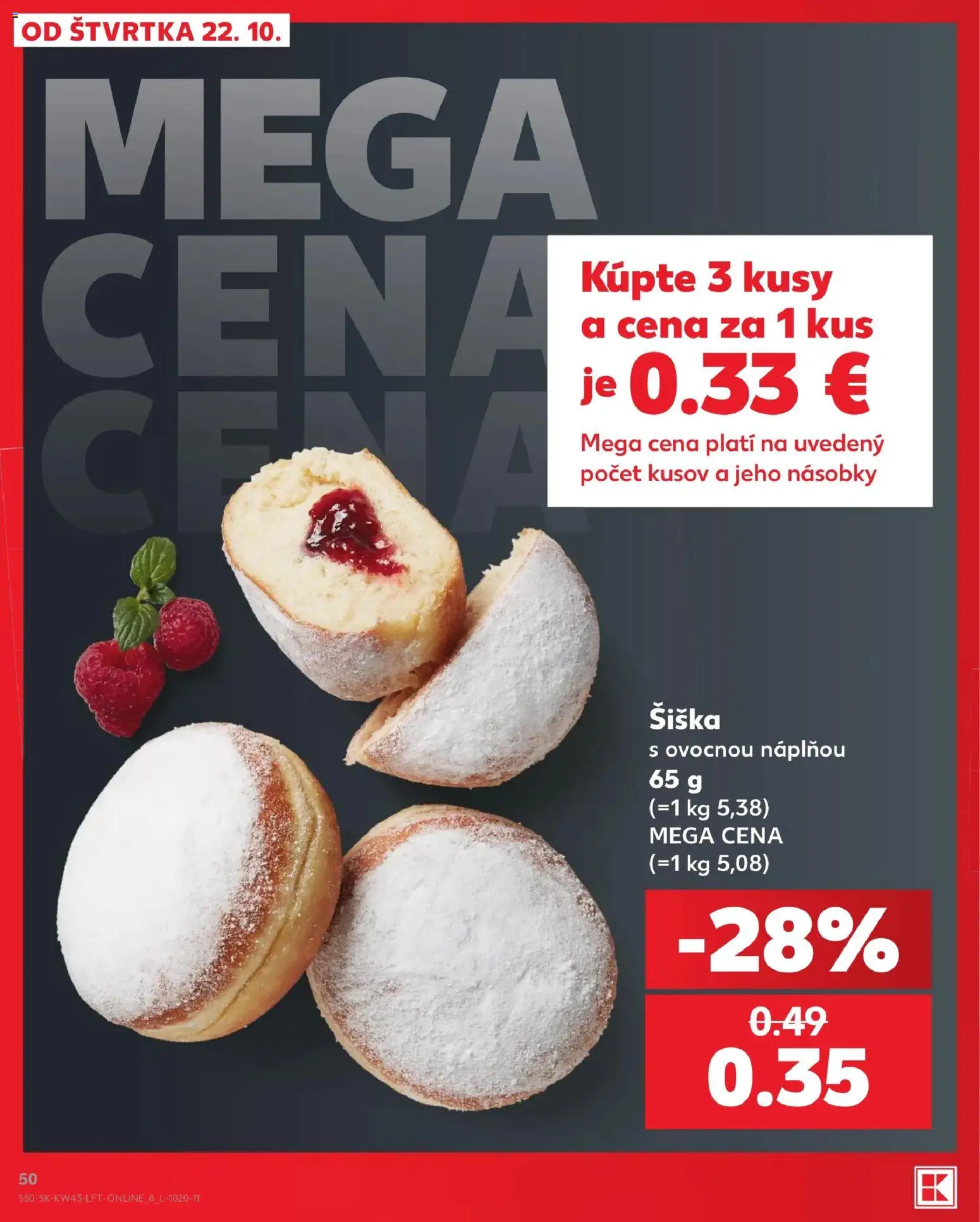 Kaufland SK akciós ujság - amely érvényes a következő dátumtól: 2026.10.22. | Oldal: 50