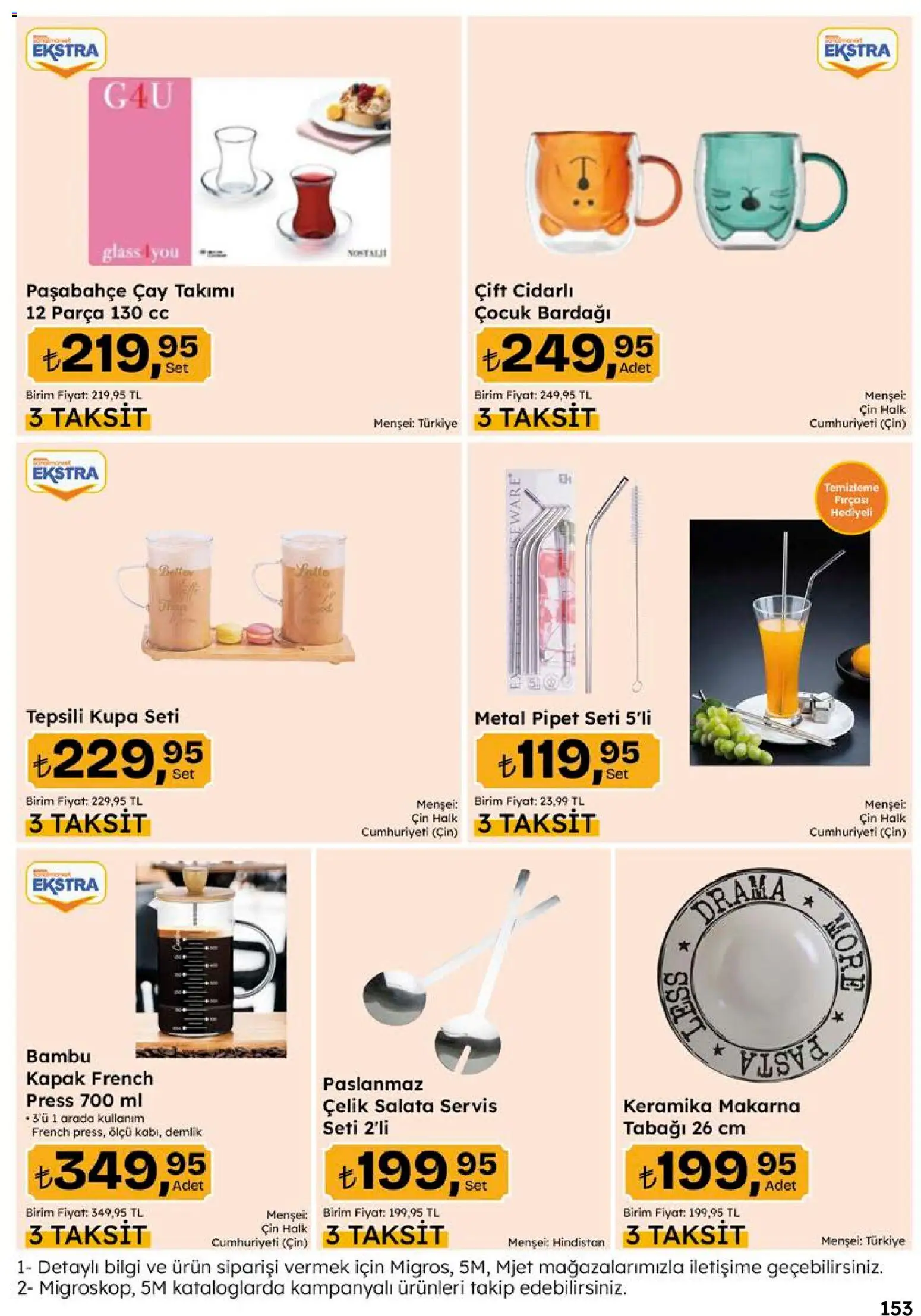 Migros Katalog - 5M Migroskop Dijital - 05 Ekim 2026 tarihinden itibaren geçerlidir | Sayfa: 153 | Ürünler: Çay, Cin, Salata, Demlik