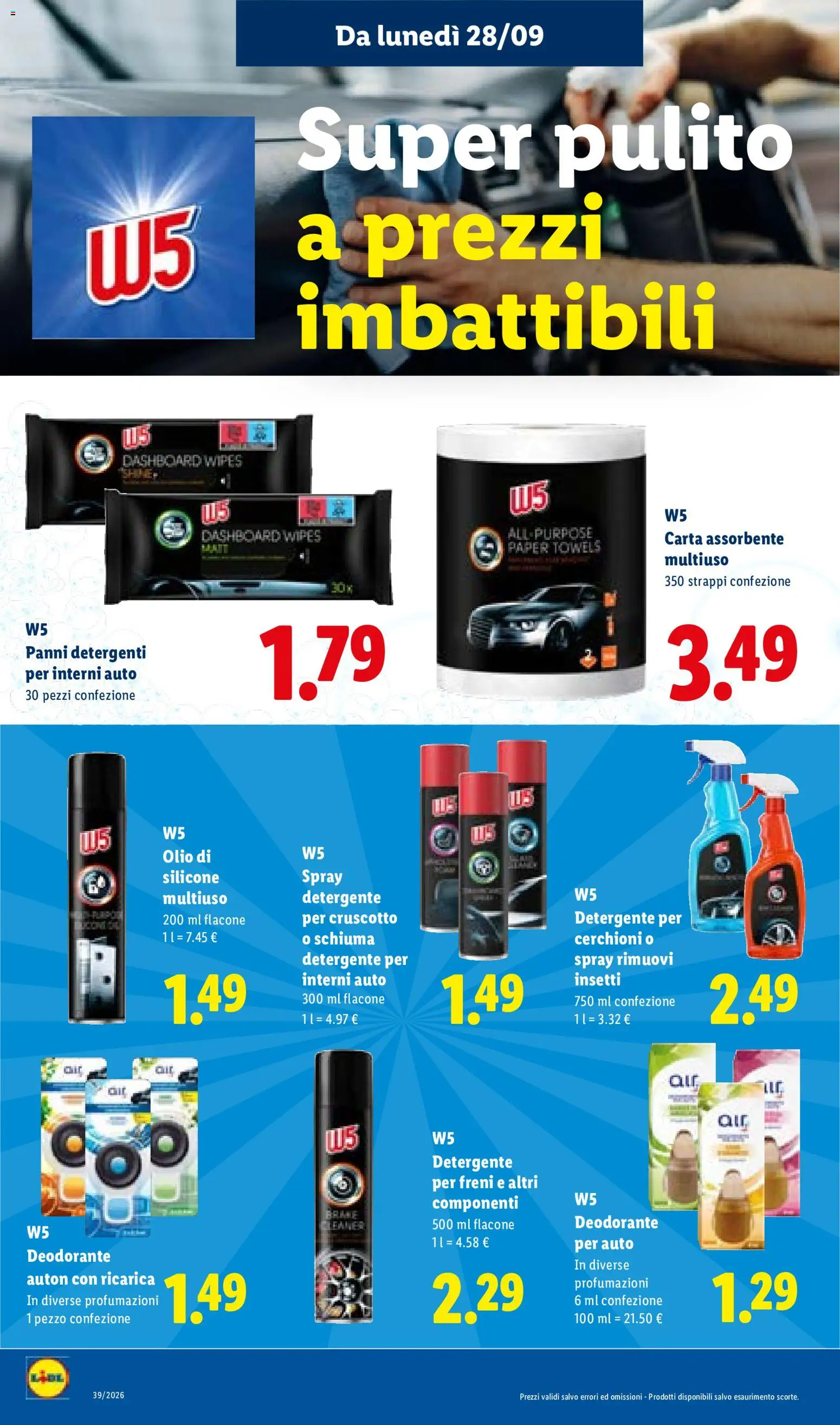 Volantino Lidl del 24/09/2026 | Pagina: 28 | Prodotti: Schiuma, Deodorante, Olio, Panni