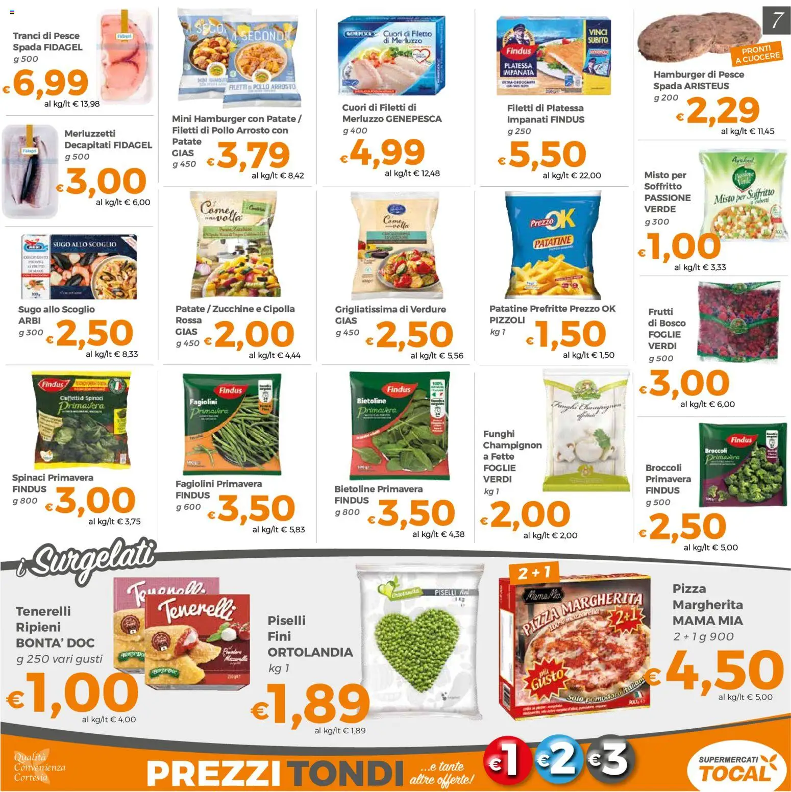 Volantino Tocal del 22/09/2026 | Pagina: 7 | Prodotti: Arrosto, Merluzzo, Funghi, Spinaci