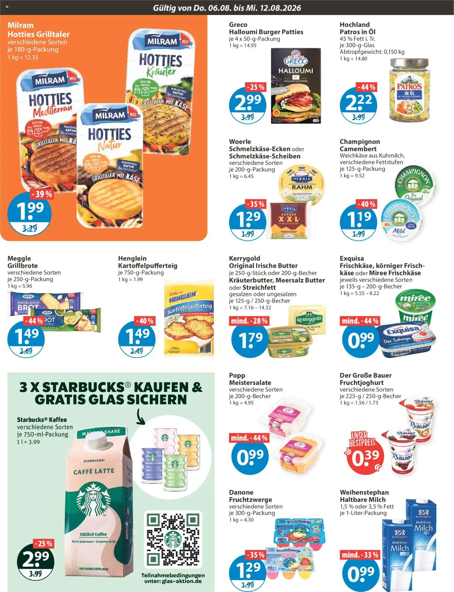 V-Markt Angebote – gültig ab 06.08.2026 | Seite: 6 | Produkte: Butter, Kaffee, Starbucks, Patros