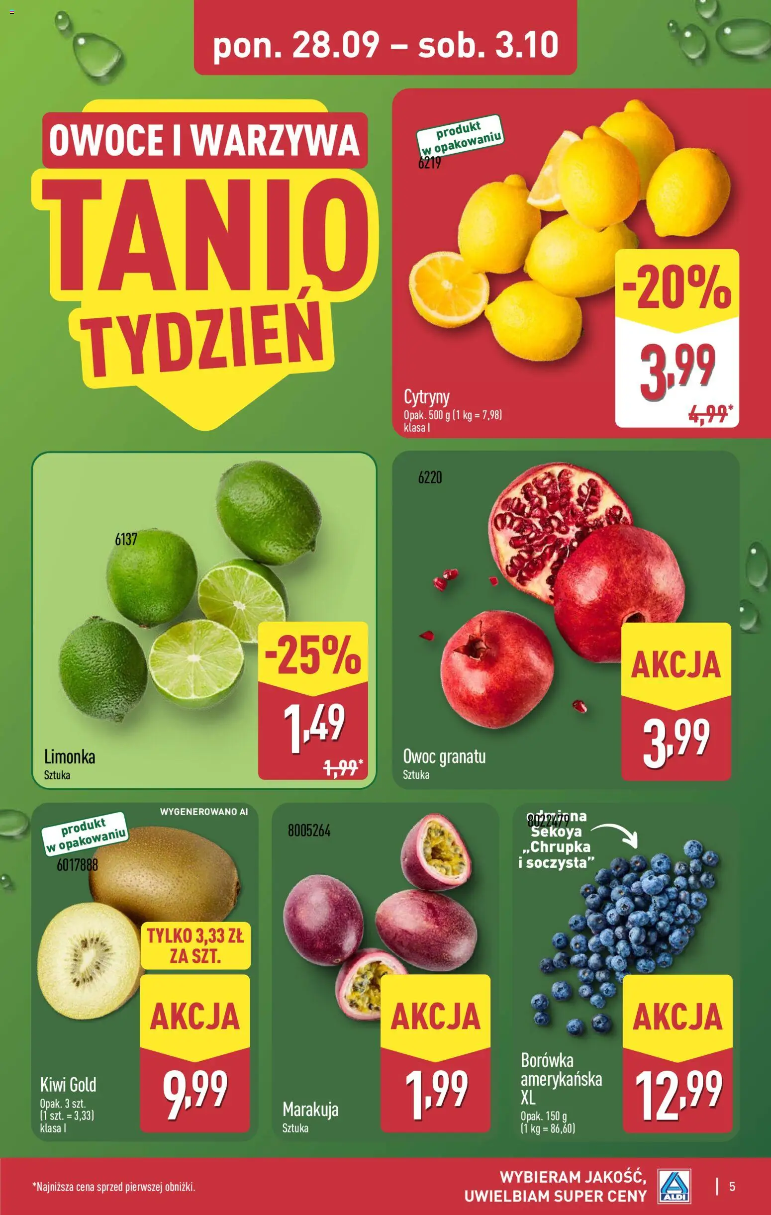 Aldi Polsko leták od 28.09.2026 | Strana: 5 | Produkty: Kiwi, Marakuja