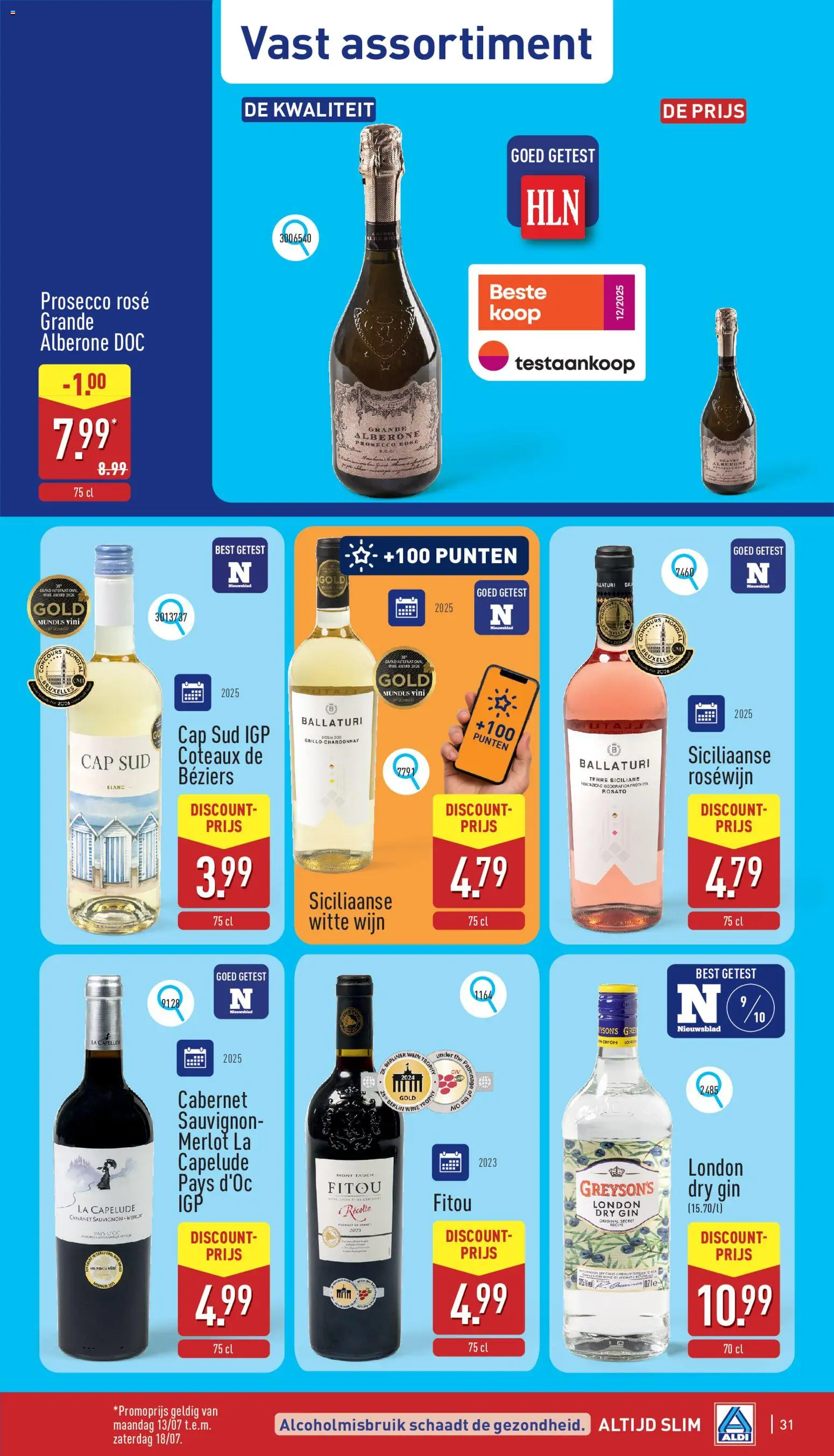 {H1} | Pagina: 31 | Producten: Wijn, Pulykaszárny, Gin, La