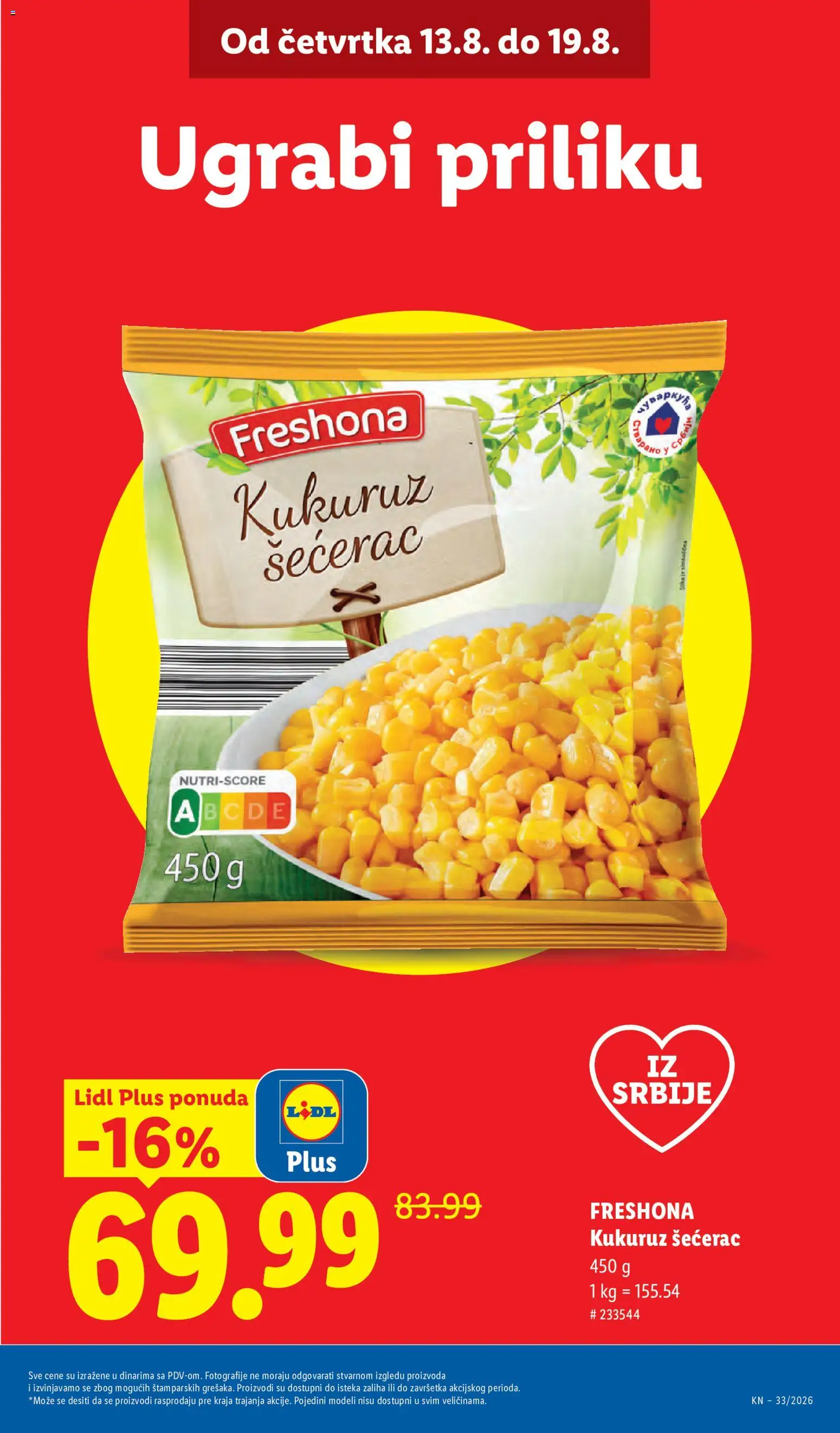 Lidl katalog - važi od 13.08.2026 | Strana: 9 | Proizvode: Kukuruz šećerac, Kukuruz