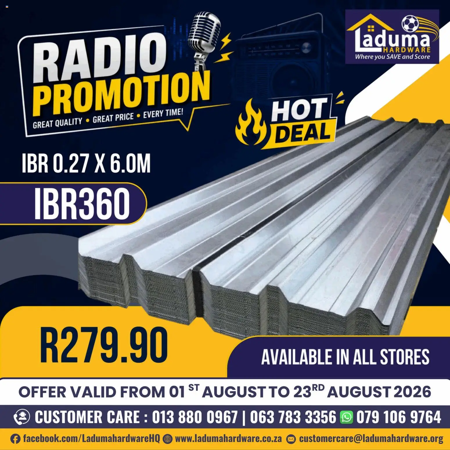 New Laduma Hardware catalogue – valid from 01/08/2026 | Page: 1 | Products: Radio